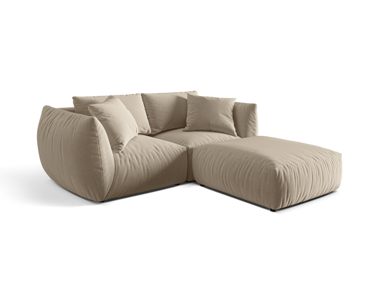 Chris Modular Ecksofa 4 Sitzer in Ecru-Casino präsentiert im Onlineshop von KAQTU Design AG. L-Sofa links ist von Micadoni