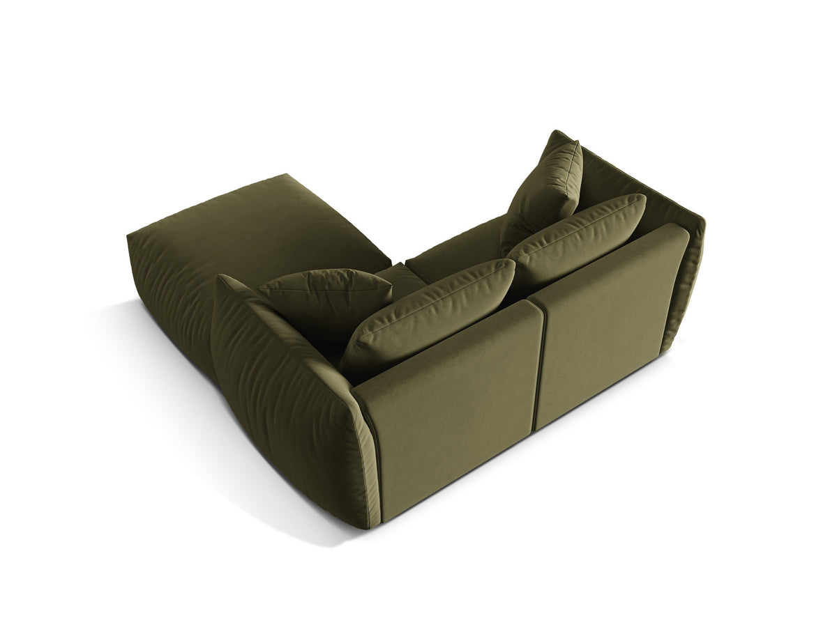 Chris Modular Ecksofa 4 Sitzer in Light Green-Casino präsentiert im Onlineshop von KAQTU Design AG. L-Sofa links ist von Micadoni