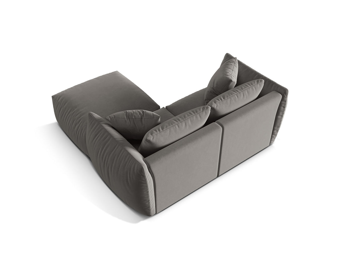 Chris Modular Ecksofa 4 Sitzer in Grey-Casino präsentiert im Onlineshop von KAQTU Design AG. L-Sofa links ist von Micadoni