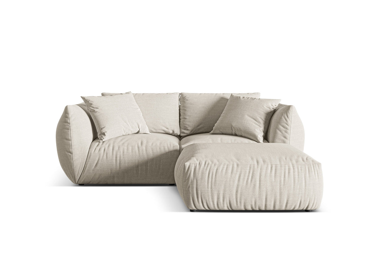 Chris Modular Ecksofa 4 Sitzer in Natural-LINS präsentiert im Onlineshop von KAQTU Design AG. L-Sofa links ist von Micadoni