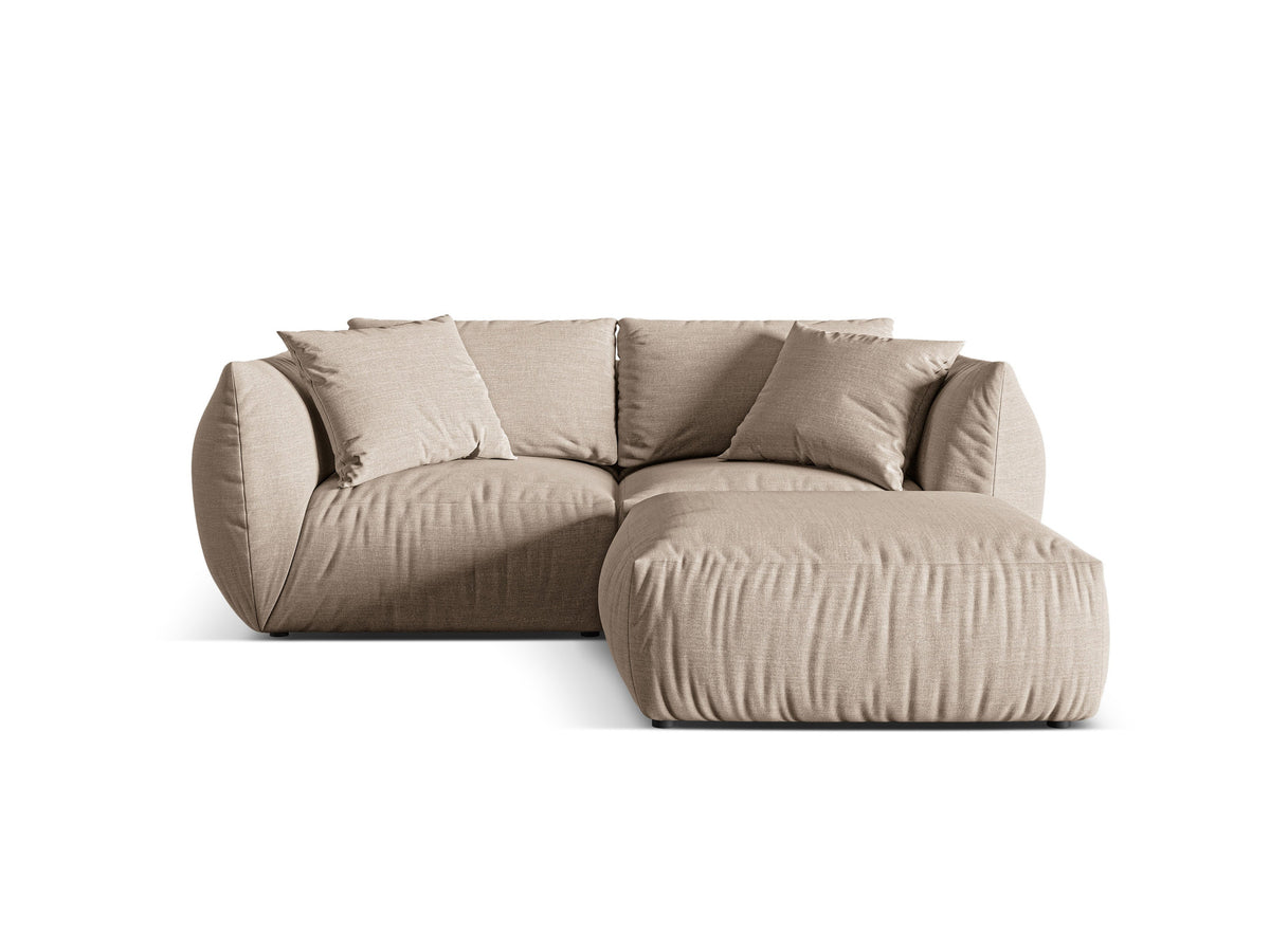 Chris Modular Ecksofa 4 Sitzer in Sand-LINS präsentiert im Onlineshop von KAQTU Design AG. L-Sofa links ist von Micadoni