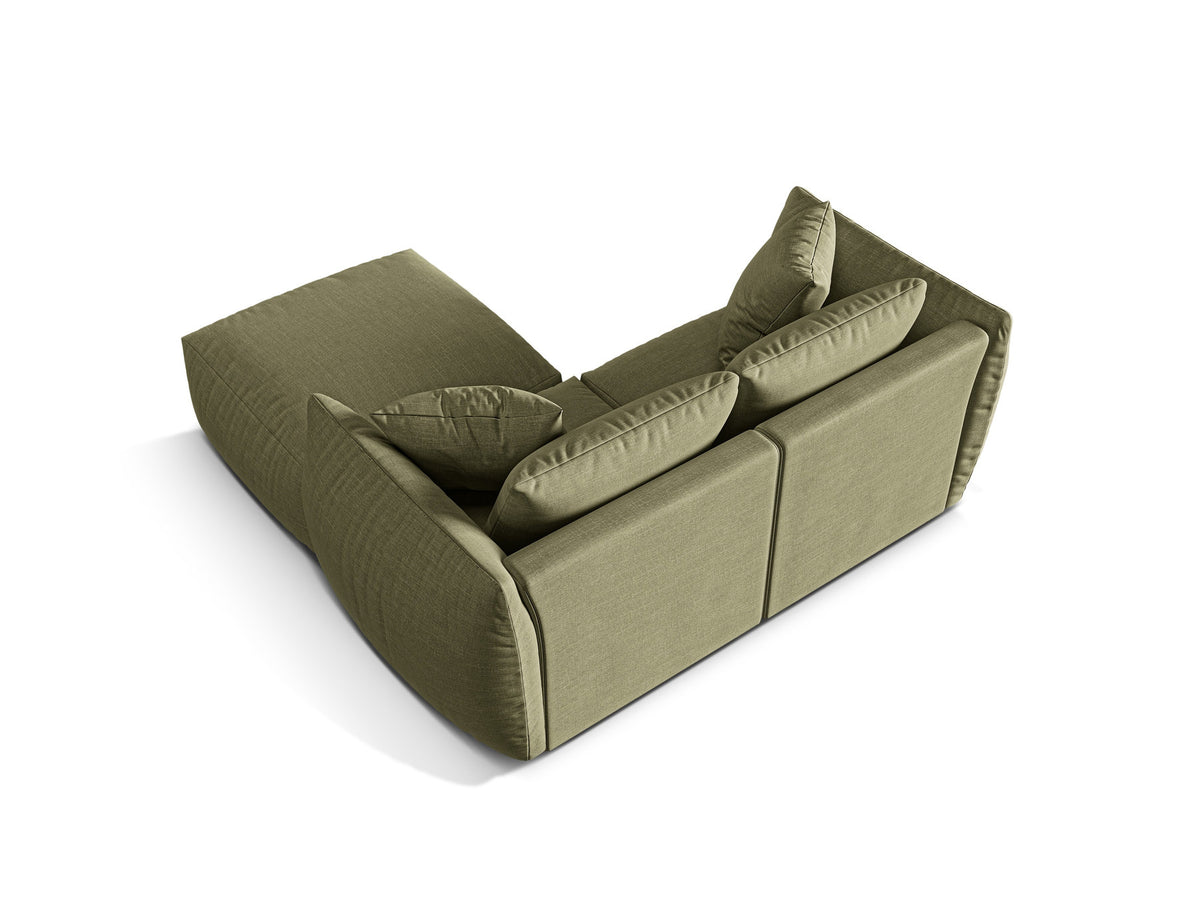 Chris Modular Ecksofa 4 Sitzer in Light Green-LINS präsentiert im Onlineshop von KAQTU Design AG. L-Sofa links ist von Micadoni