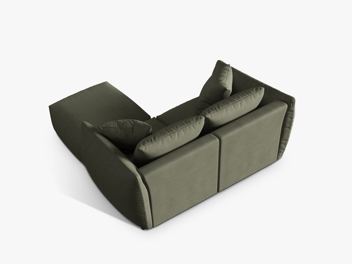 Chris Modular Ecksofa 4 Sitzer in Light Green-LINS präsentiert im Onlineshop von KAQTU Design AG. L-Sofa links ist von Micadoni