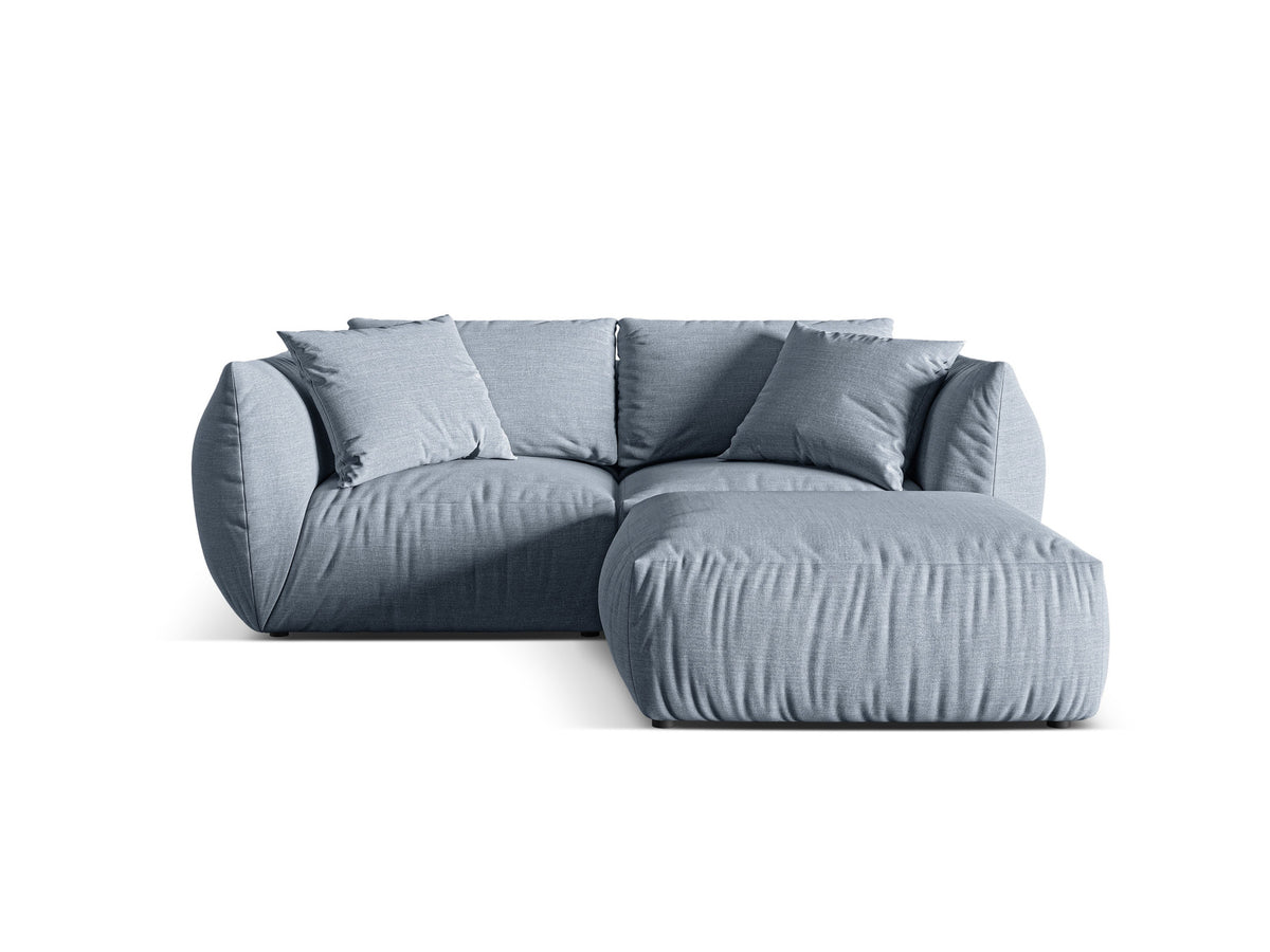 Chris Modular Ecksofa 4 Sitzer in Muted Blue-LINS präsentiert im Onlineshop von KAQTU Design AG. L-Sofa links ist von Micadoni