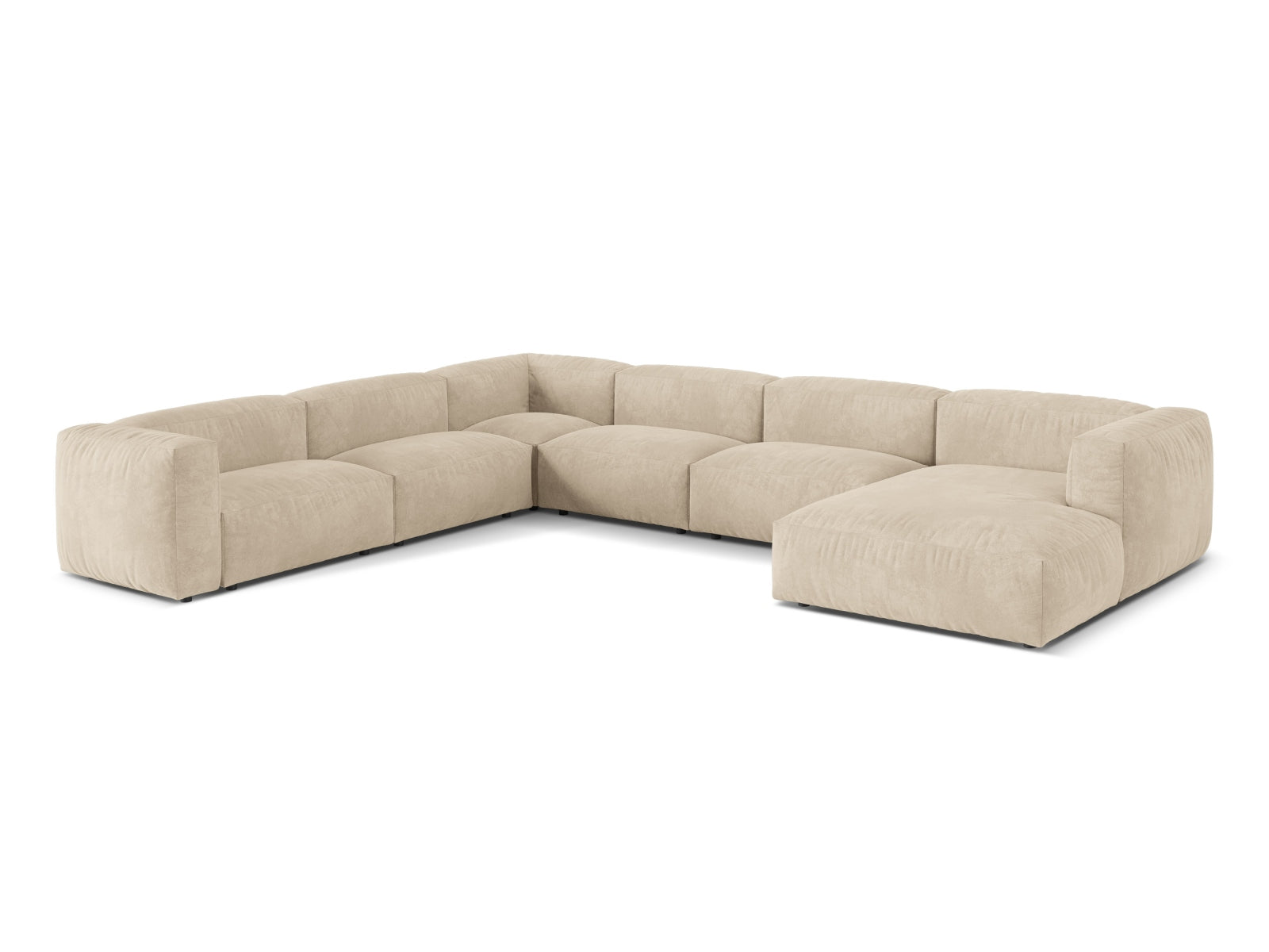 Stylisches 6-Sitzer Ecksofa Martina in linker Ausführung, ideal für gemütliche Abende und zeitgemäße Einrichtung.