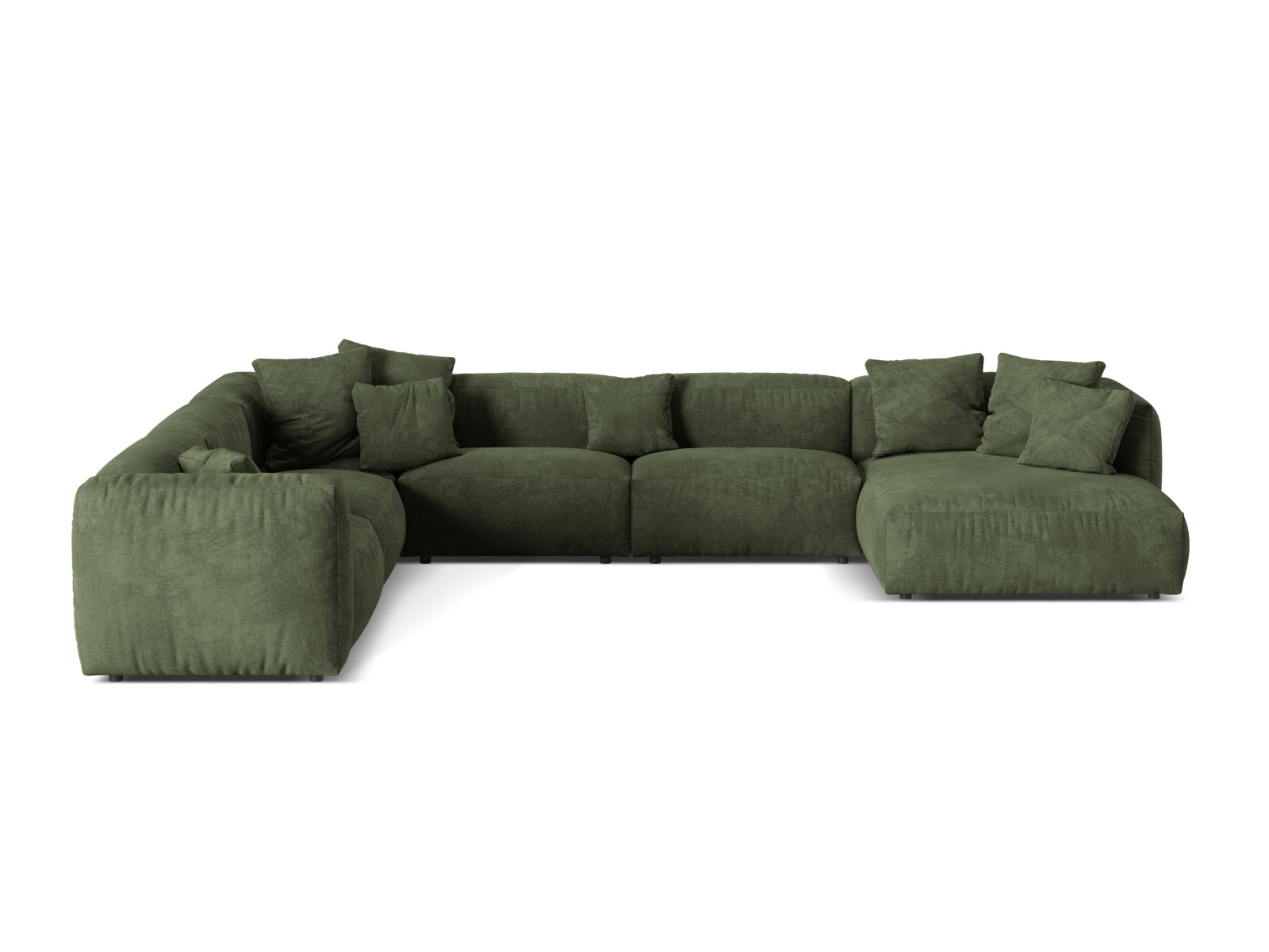 Elegantes 6-Sitzer Ecksofa Martina in linker Variante, perfekt für entspannte Stunden und modernes Wohndesign.