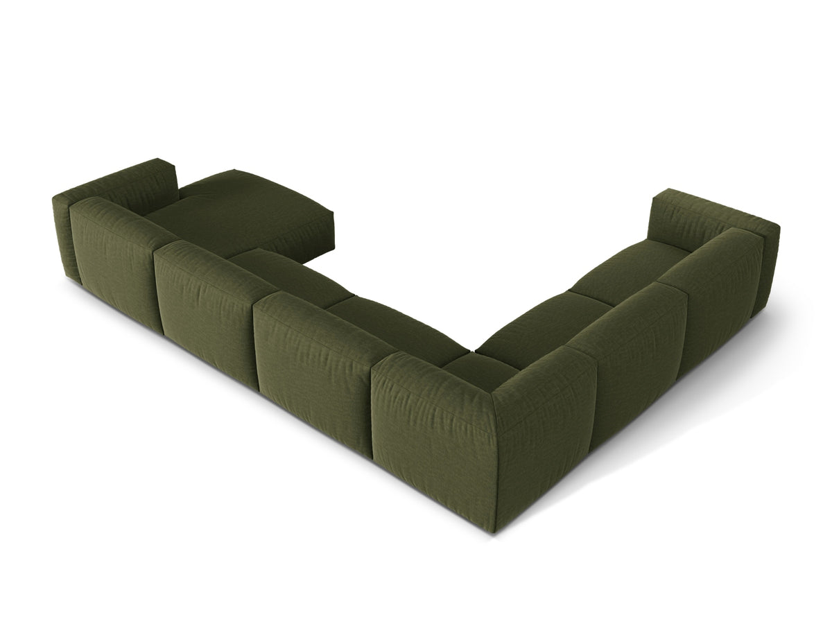 6-Sitzer Ecksofa links modular Martina in Green-Boston präsentiert im Onlineshop von KAQTU Design AG. Ecksofa links ist von Micadoni