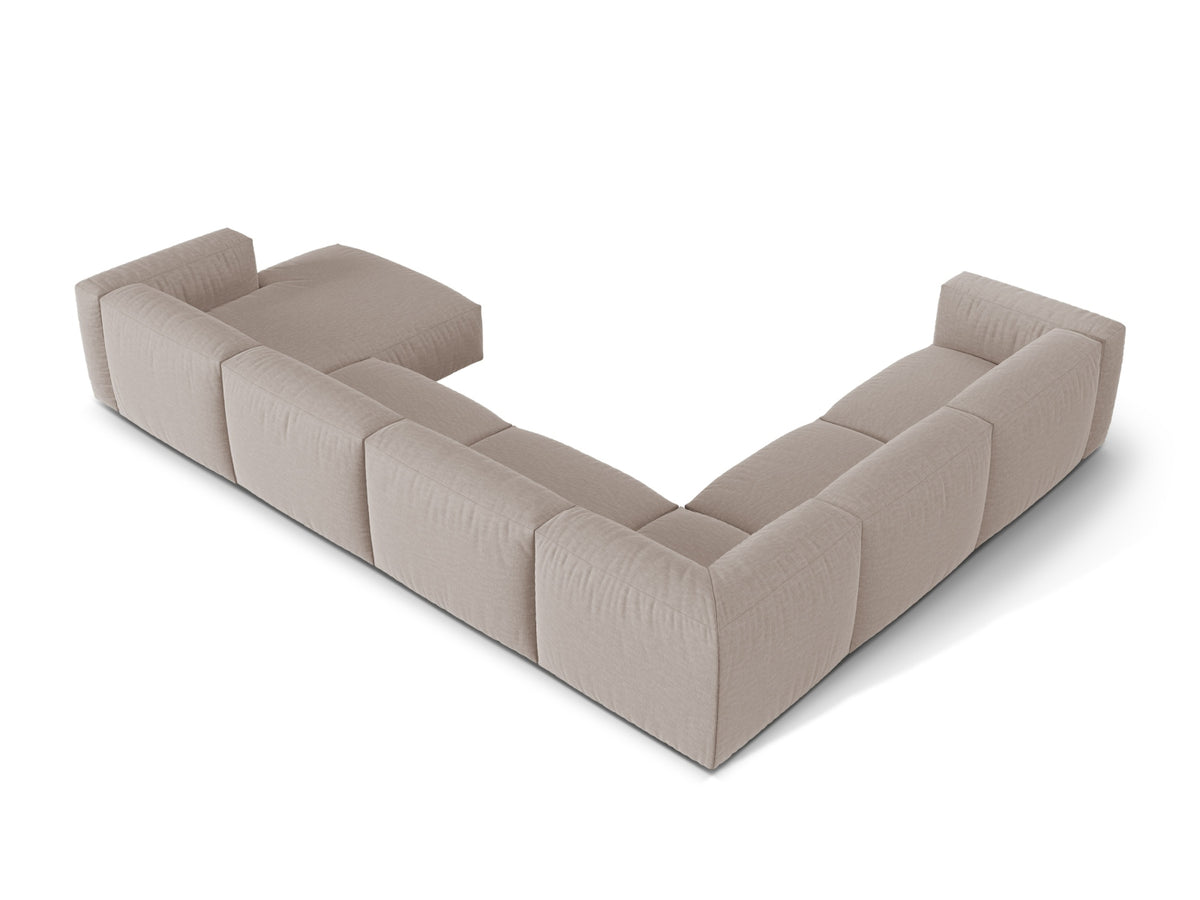 6-Sitzer Ecksofa links modular Martina in Dark Beige-Boston präsentiert im Onlineshop von KAQTU Design AG. Ecksofa links ist von Micadoni