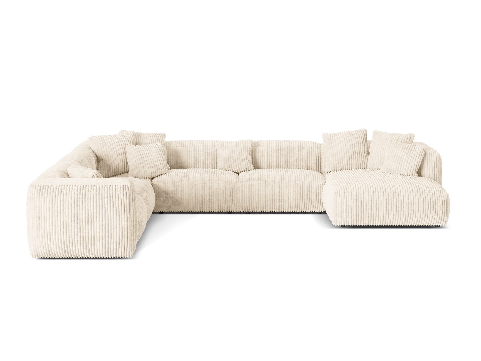 6-Sitzer Ecksofa links modular XL Martina in Light Beige-Tilia präsentiert im Onlineshop von KAQTU Design AG. Ecksofa links ist von Micadoni