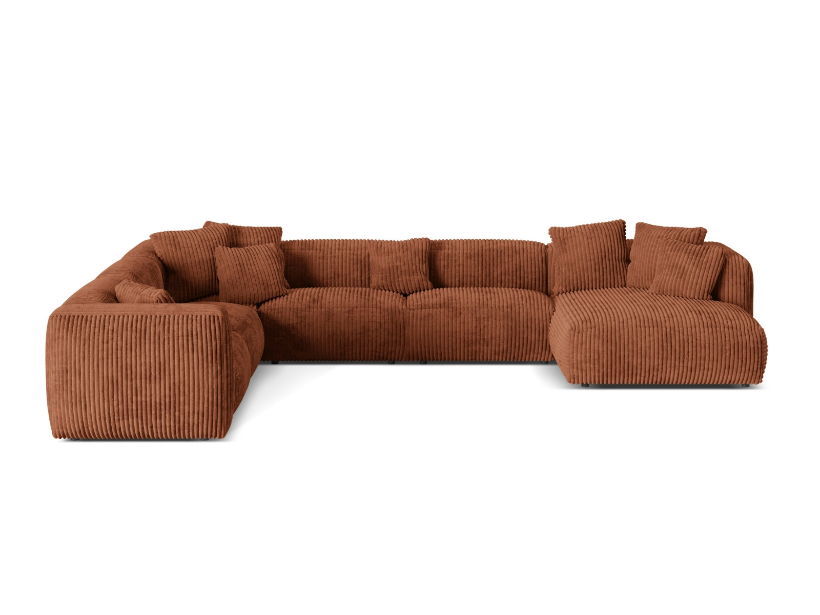 Elegantes 6-Sitzer Ecksofa Martina in linker Ausführung, ideal für gemütliche Abende und moderne Wohnkonzepte.