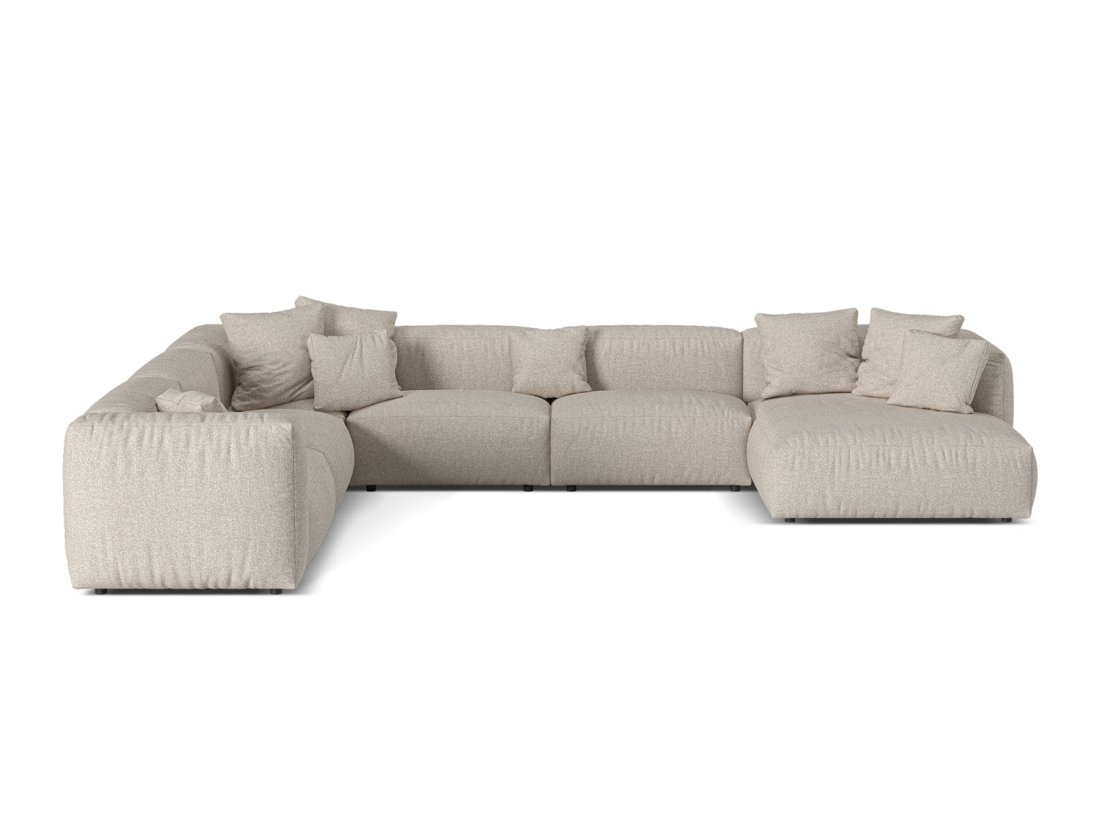 Stylisches 6-Sitzer Ecksofa Martina in L-Form, ideal für gemütliche Abende und stilvolle Einrichtung in Ihrem Wohnzimmer.