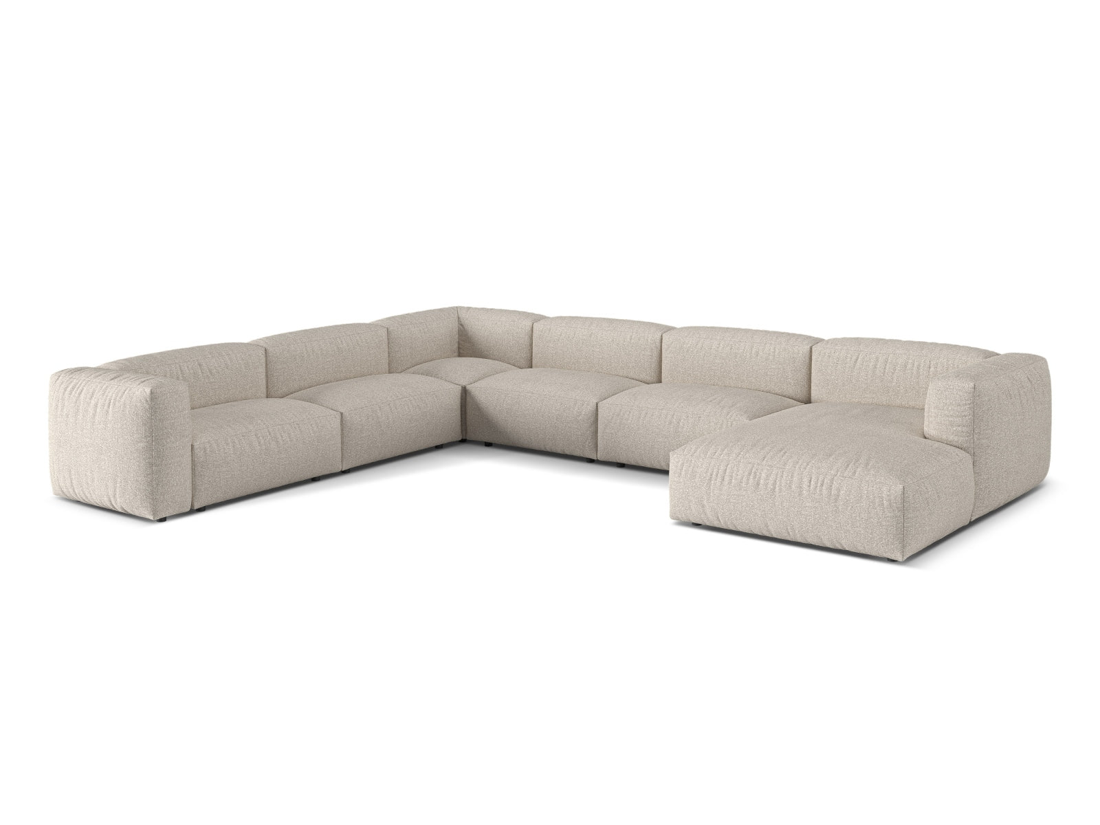 Elegantes 6-Sitzer Ecksofa Martina in L-Form, perfekt für gesellige Runden und moderne Wohnraumgestaltung.