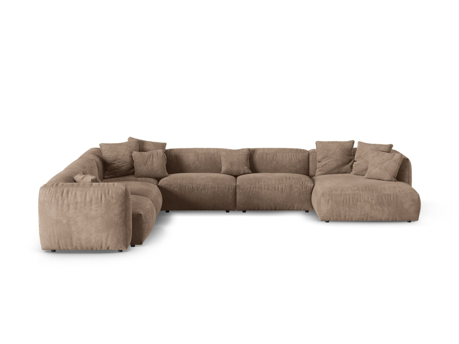 6-Sitzer Modular Ecksofa links XL Martina in Dark Beige-Vogue präsentiert im Onlineshop von KAQTU Design AG. Ecksofa links ist von Micadoni