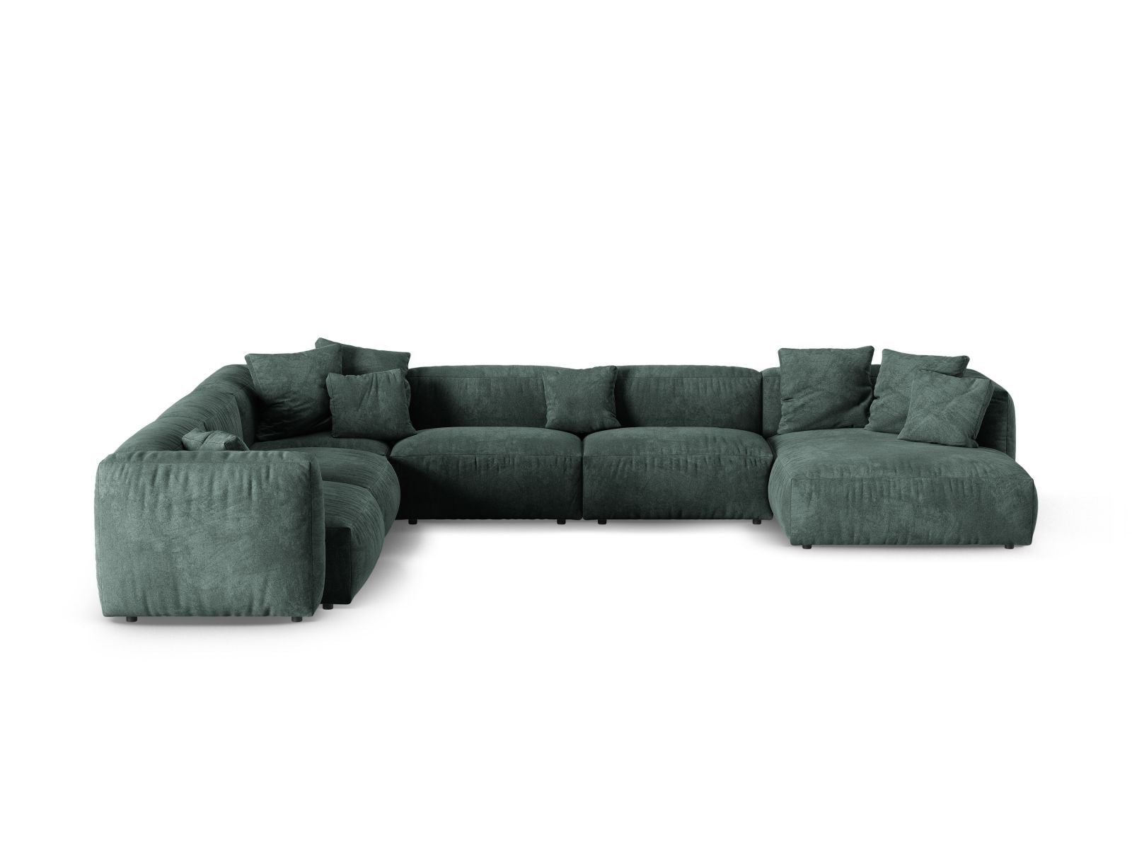 6-Sitzer Modular Ecksofa links XL Martina in Petrol-Vogue präsentiert im Onlineshop von KAQTU Design AG. Ecksofa links ist von Micadoni