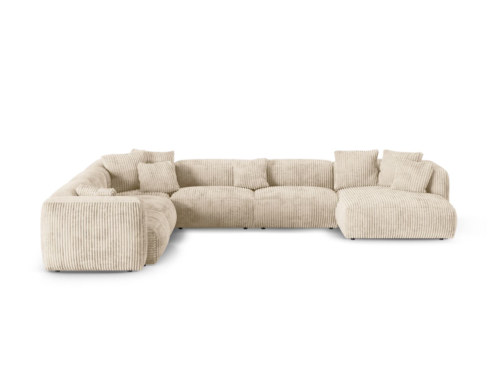 6-Sitzer Ecksofa links modular XL Martina in Light Beige-Tilia präsentiert im Onlineshop von KAQTU Design AG. Ecksofa links ist von Micadoni