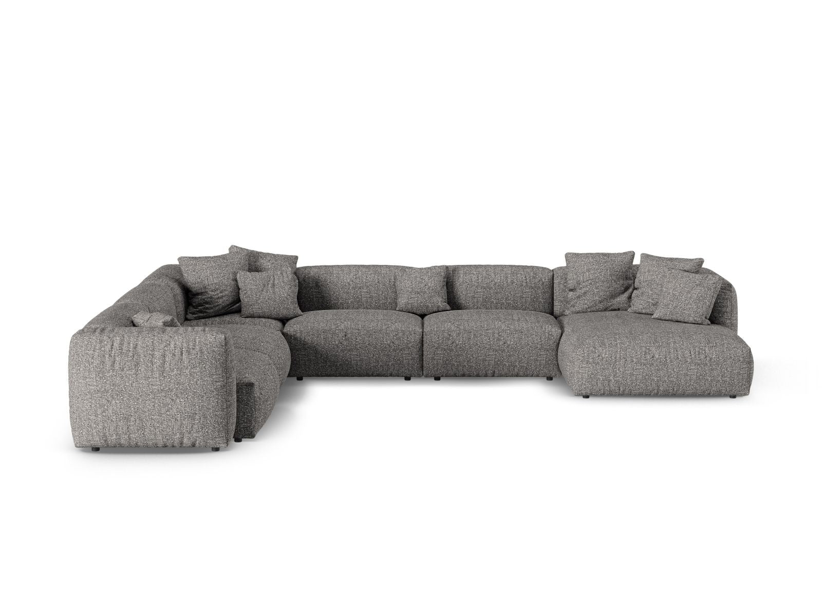 6-Sitzer Modular Ecksofa links XL Martina in Graphite-Monet präsentiert im Onlineshop von KAQTU Design AG. Ecksofa links ist von Micadoni