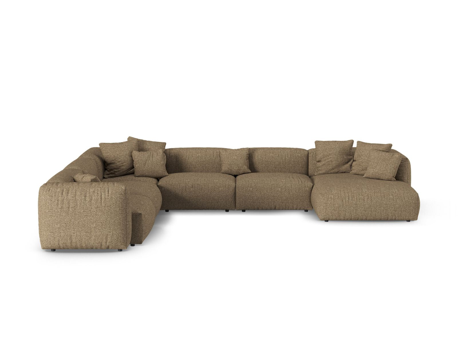 6-Sitzer Modular Ecksofa links XL Martina in Cappuccino-Monet präsentiert im Onlineshop von KAQTU Design AG. Ecksofa links ist von Micadoni