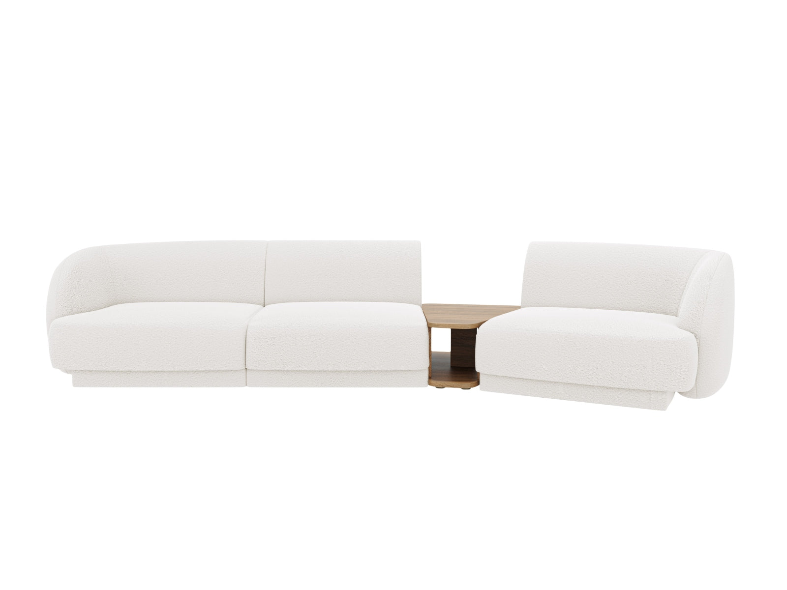 Miley Modulares Sofa rechts 3 Sitzer in White präsentiert im Onlineshop von KAQTU Design AG. L-Sofa rechts ist von Micadoni