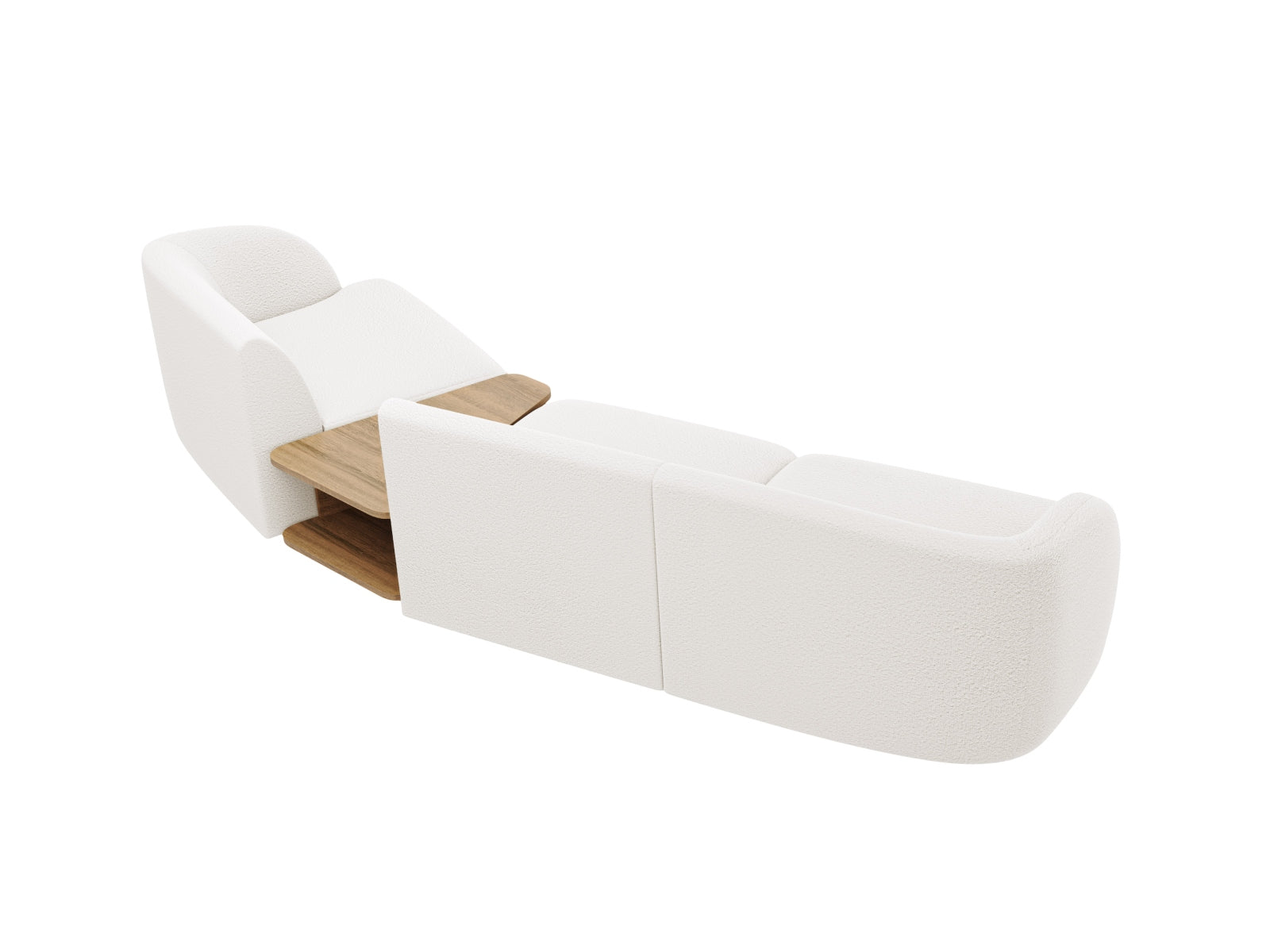 Miley Modulares Sofa rechts 3 Sitzer in White präsentiert im Onlineshop von KAQTU Design AG. L-Sofa rechts ist von Micadoni