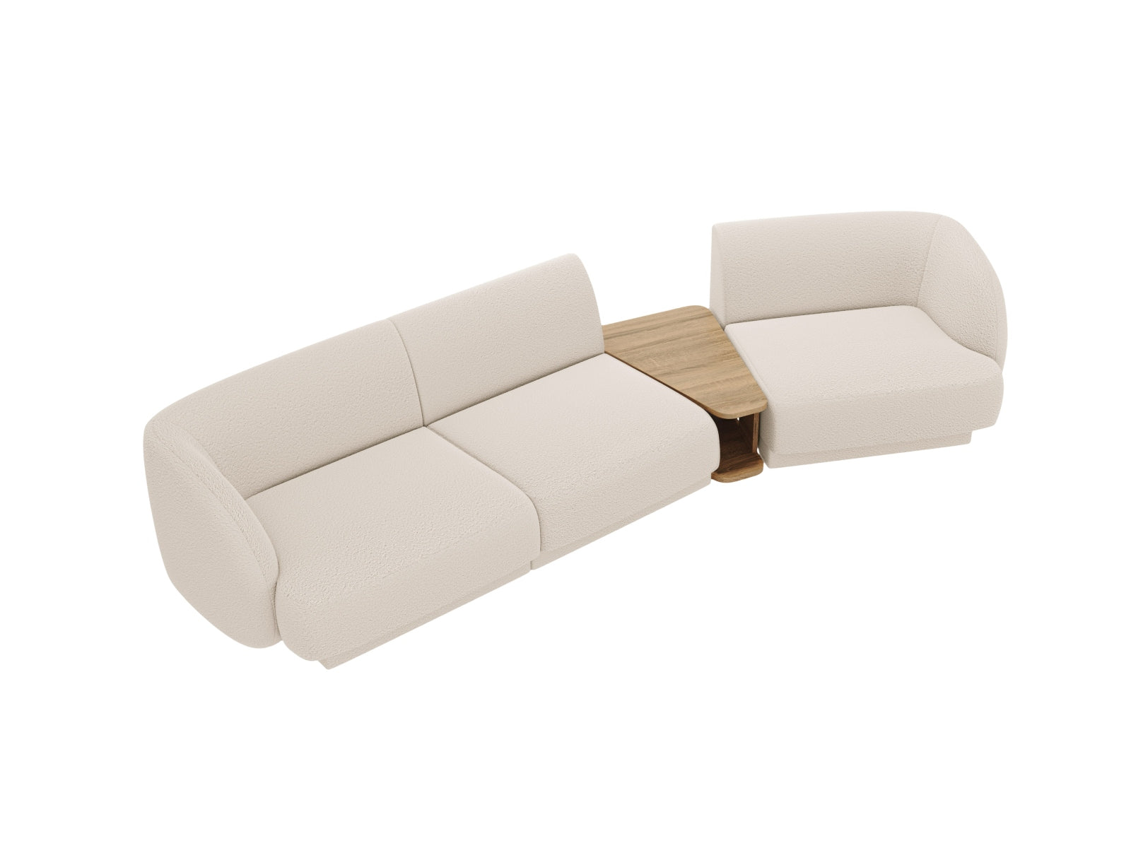Miley Modulares Sofa rechts 3 Sitzer in Beige präsentiert im Onlineshop von KAQTU Design AG. L-Sofa rechts ist von Micadoni