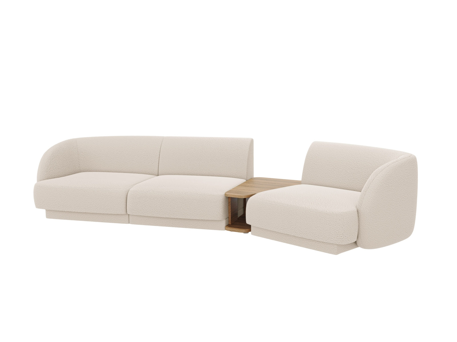 Miley Modulares Sofa rechts 3 Sitzer in Beige präsentiert im Onlineshop von KAQTU Design AG. L-Sofa rechts ist von Micadoni