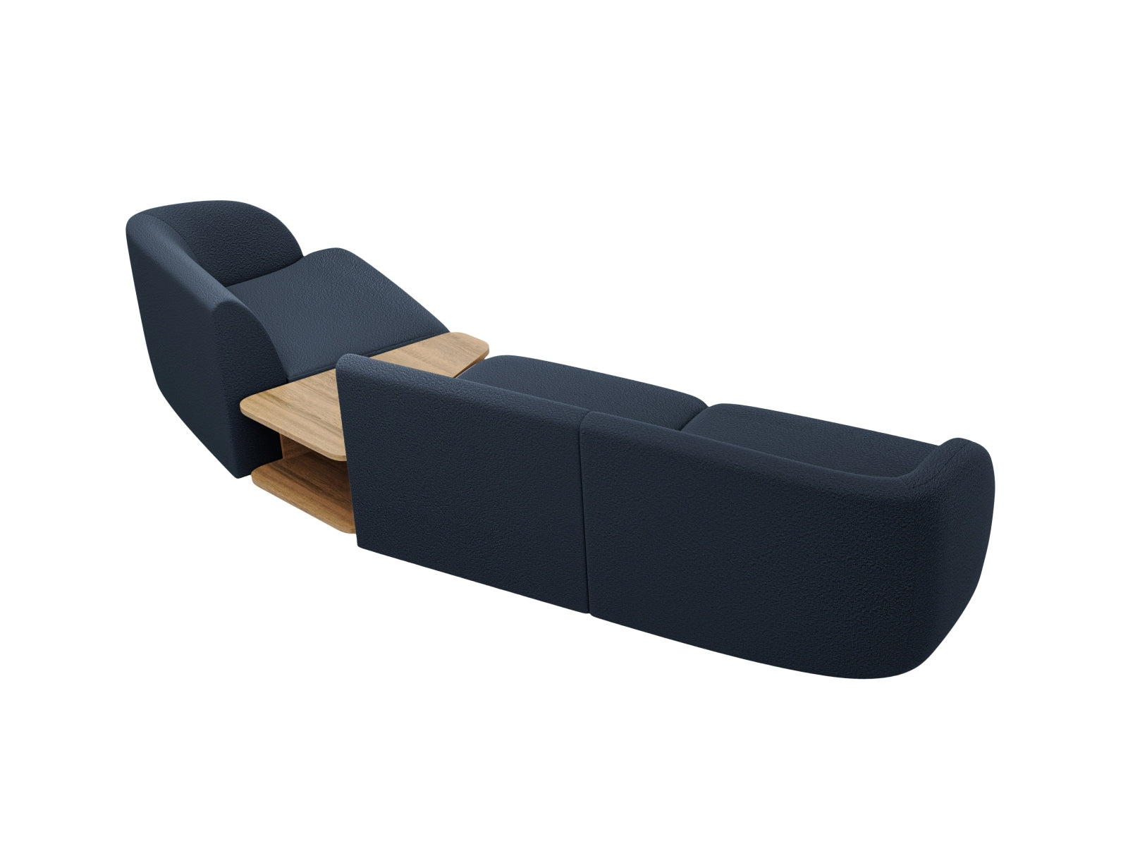 Miley Modulares Sofa rechts 3 Sitzer in Dark Blue präsentiert im Onlineshop von KAQTU Design AG. L-Sofa rechts ist von Micadoni