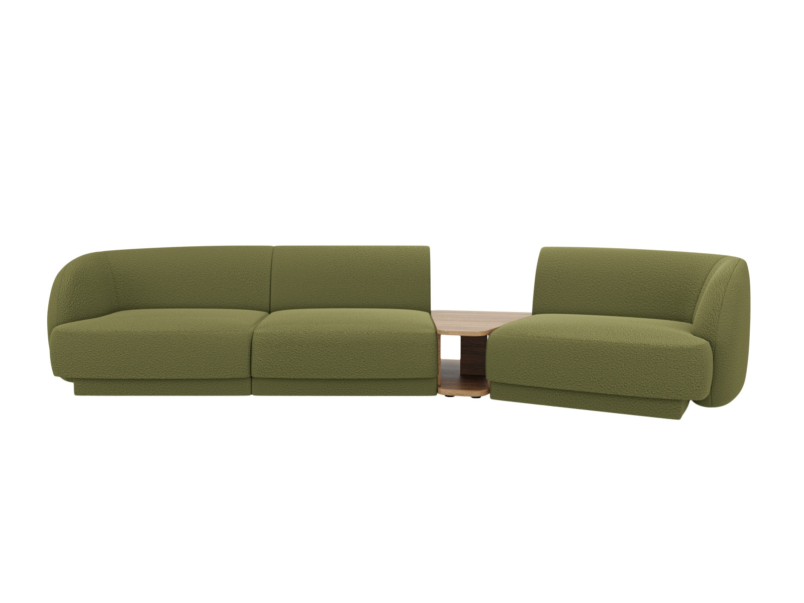 Miley Modulares Sofa rechts 3 Sitzer in Dark Olive Green präsentiert im Onlineshop von KAQTU Design AG. L-Sofa rechts ist von Micadoni