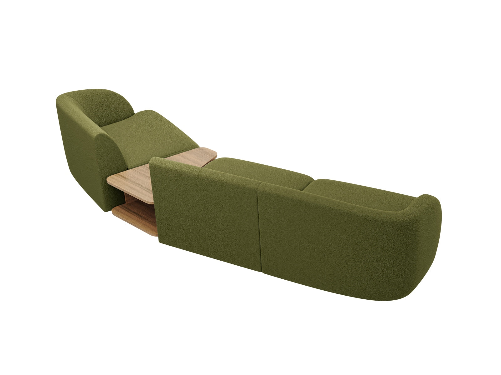 Miley Modulares Sofa rechts 3 Sitzer in Dark Olive Green präsentiert im Onlineshop von KAQTU Design AG. L-Sofa rechts ist von Micadoni