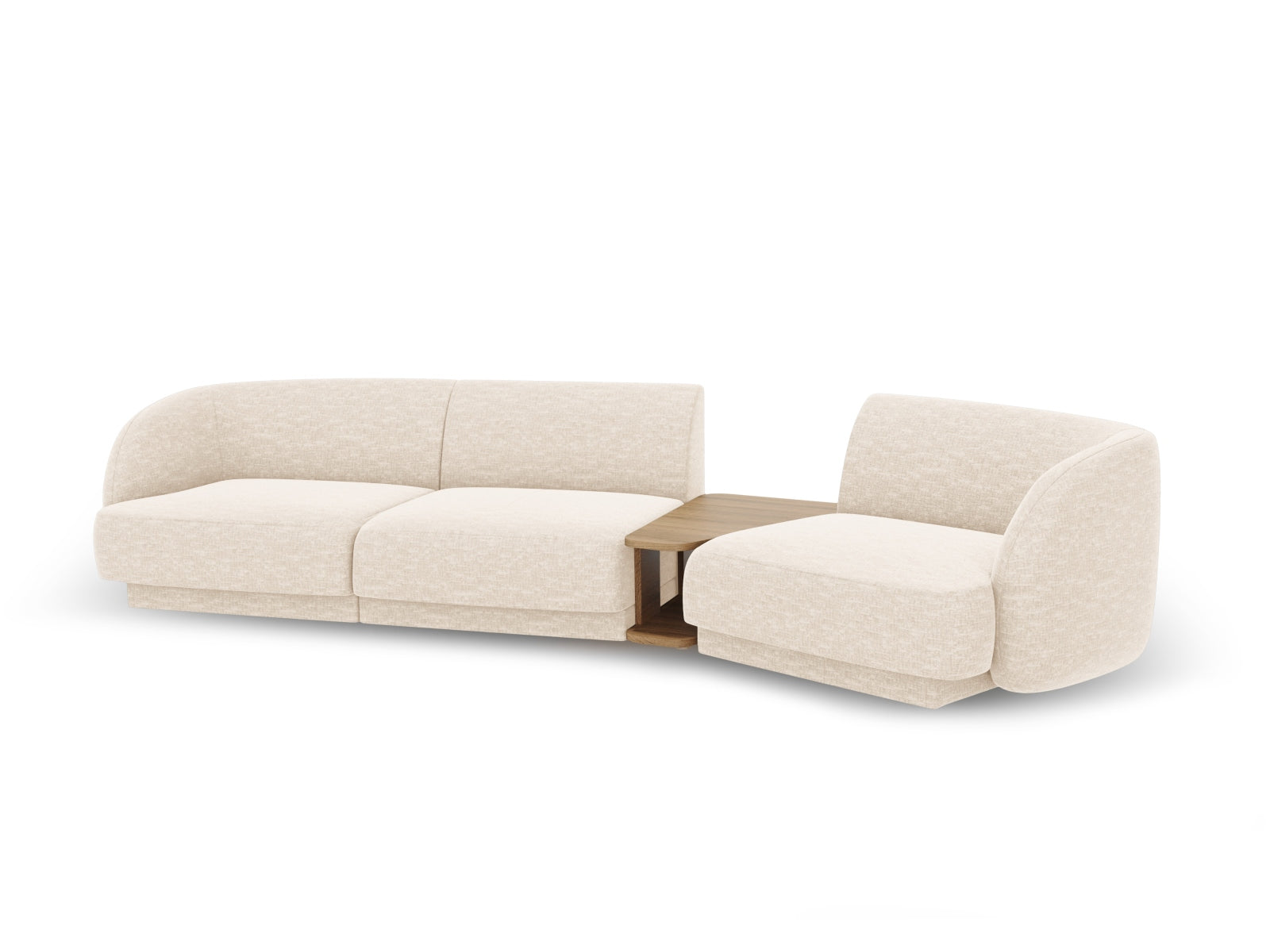 Miley Modulares Sofa rechts 3 Sitzer in Light Beige präsentiert im Onlineshop von KAQTU Design AG. L-Sofa rechts ist von Micadoni