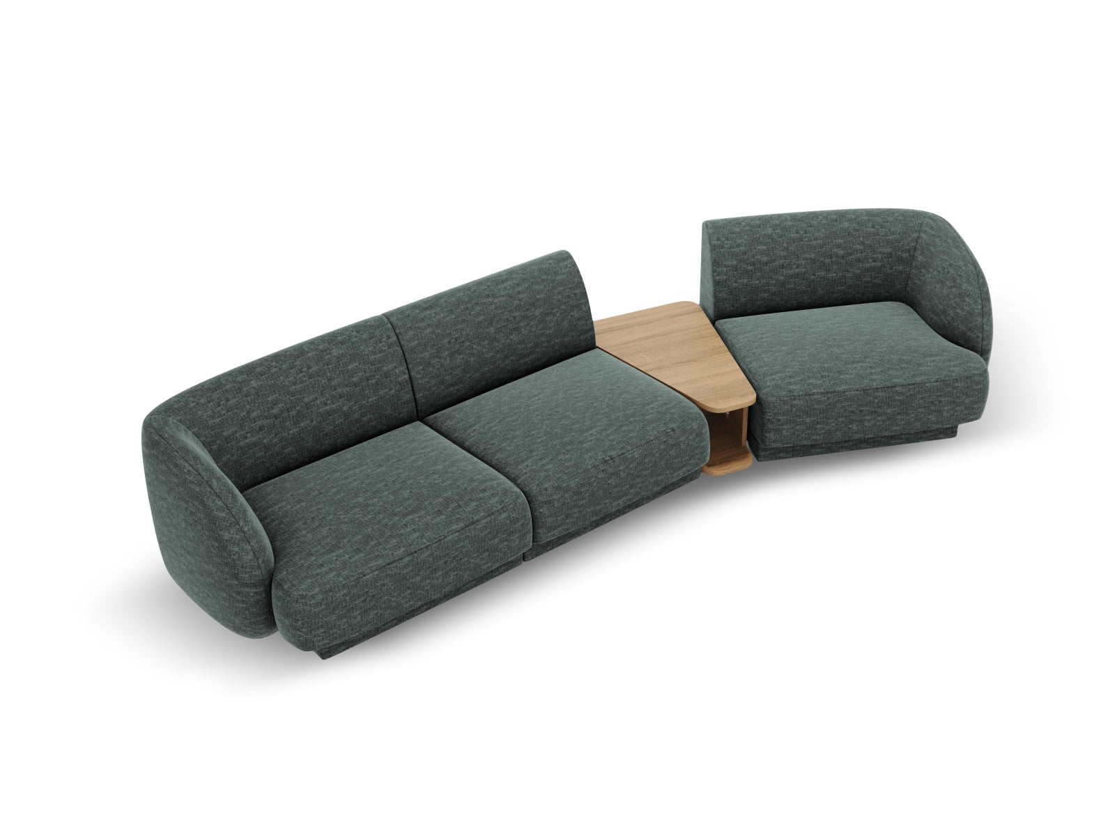 Miley Modulares Sofa rechts 3 Sitzer in Petrol präsentiert im Onlineshop von KAQTU Design AG. L-Sofa rechts ist von Micadoni
