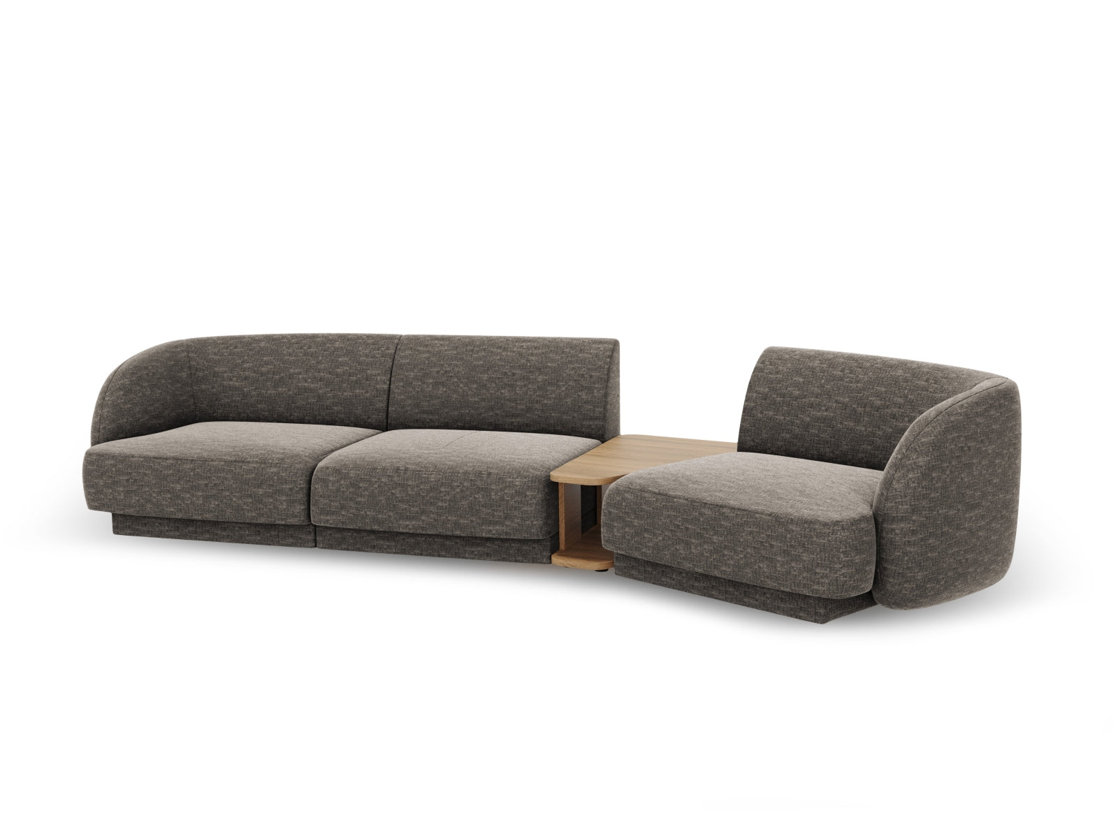 Miley Modulares Sofa rechts 3 Sitzer in Grey präsentiert im Onlineshop von KAQTU Design AG. L-Sofa rechts ist von Micadoni