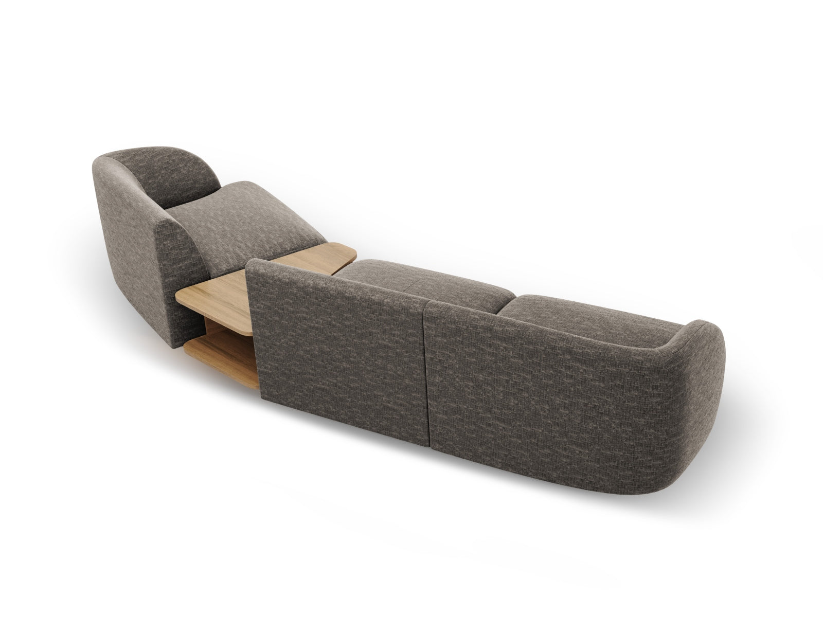 Miley Modulares Sofa rechts 3 Sitzer in Grey präsentiert im Onlineshop von KAQTU Design AG. L-Sofa rechts ist von Micadoni