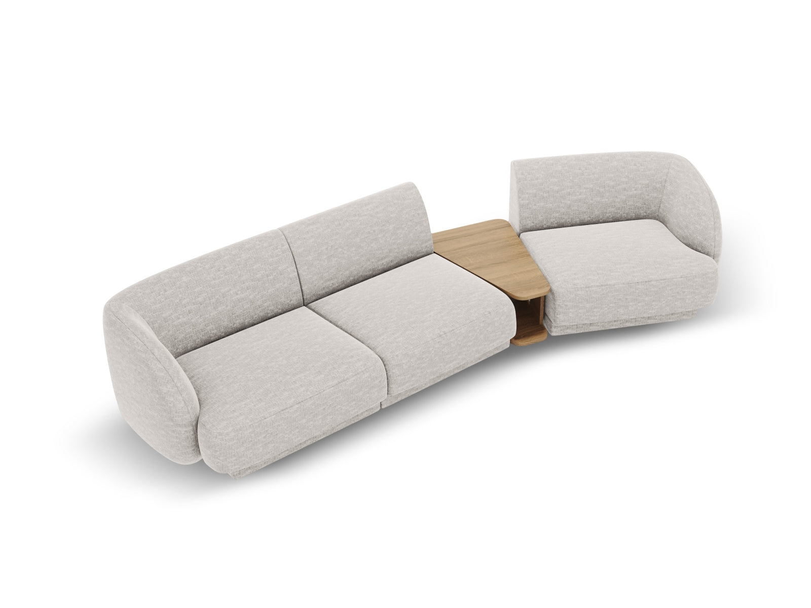 Miley Modulares Sofa rechts 3 Sitzer in Silver präsentiert im Onlineshop von KAQTU Design AG. L-Sofa rechts ist von Micadoni