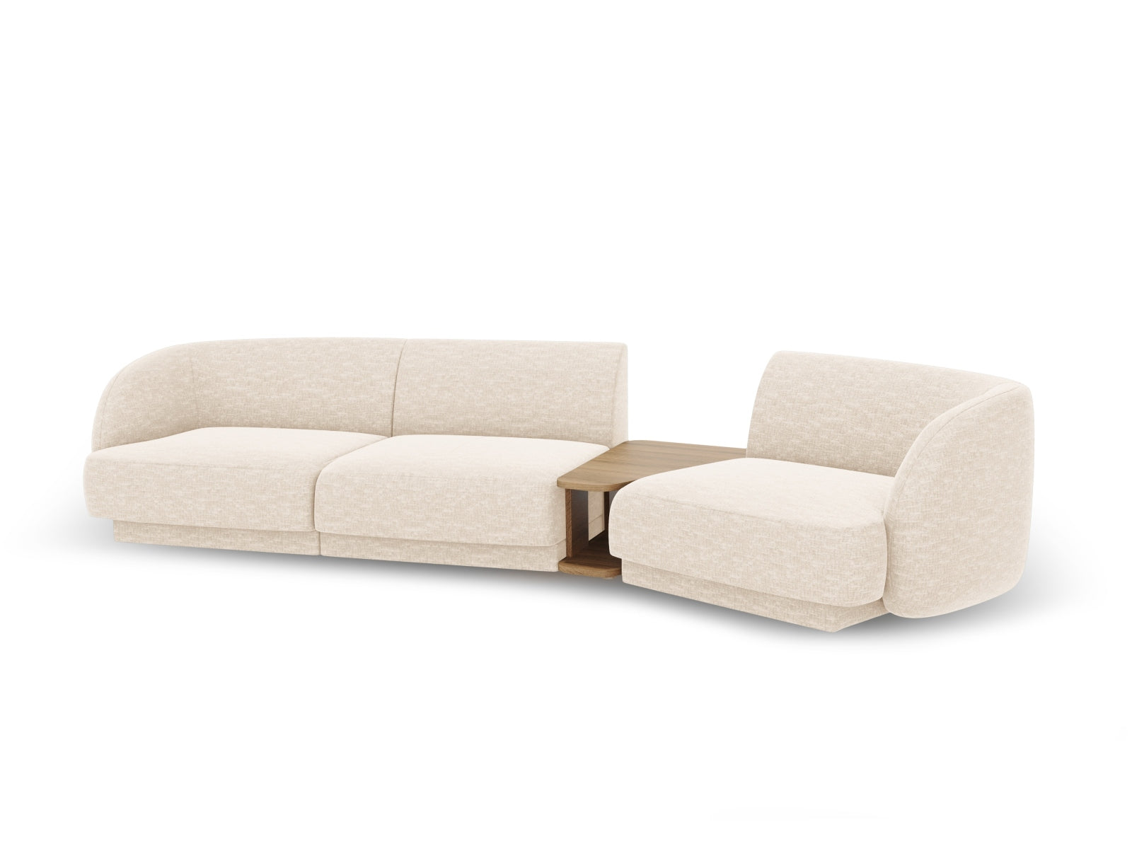 Miley Modulares Sofa rechts 3 Sitzer in Ivory präsentiert im Onlineshop von KAQTU Design AG. L-Sofa rechts ist von Micadoni
