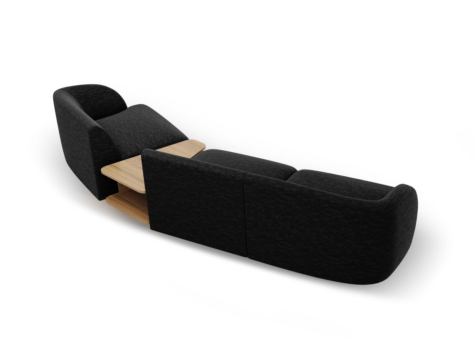 Miley Modulares Sofa rechts 3 Sitzer in Anthracite präsentiert im Onlineshop von KAQTU Design AG. L-Sofa rechts ist von Micadoni