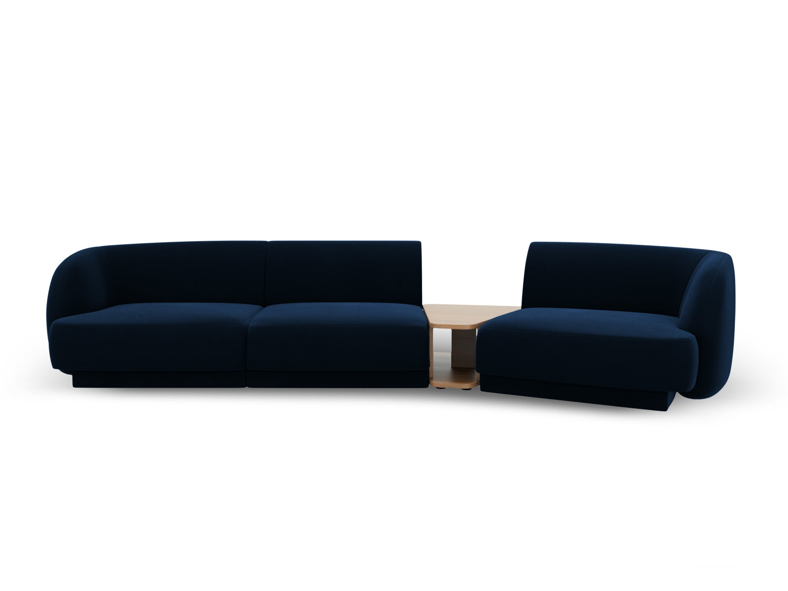 Miley Velour modulares Sofa rechts 3 Sitzer in Royal Blue präsentiert im Onlineshop von KAQTU Design AG. L-Sofa rechts ist von Micadoni