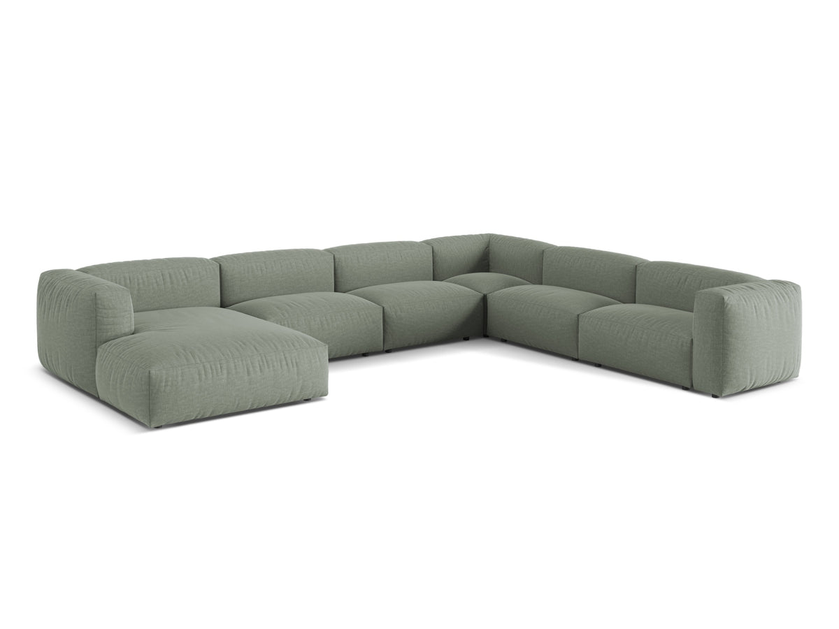 6-Sitzer Ecksofa rechts Martina in Moss Green-Boston präsentiert im Onlineshop von KAQTU Design AG. Ecksofa rechts ist von Micadoni