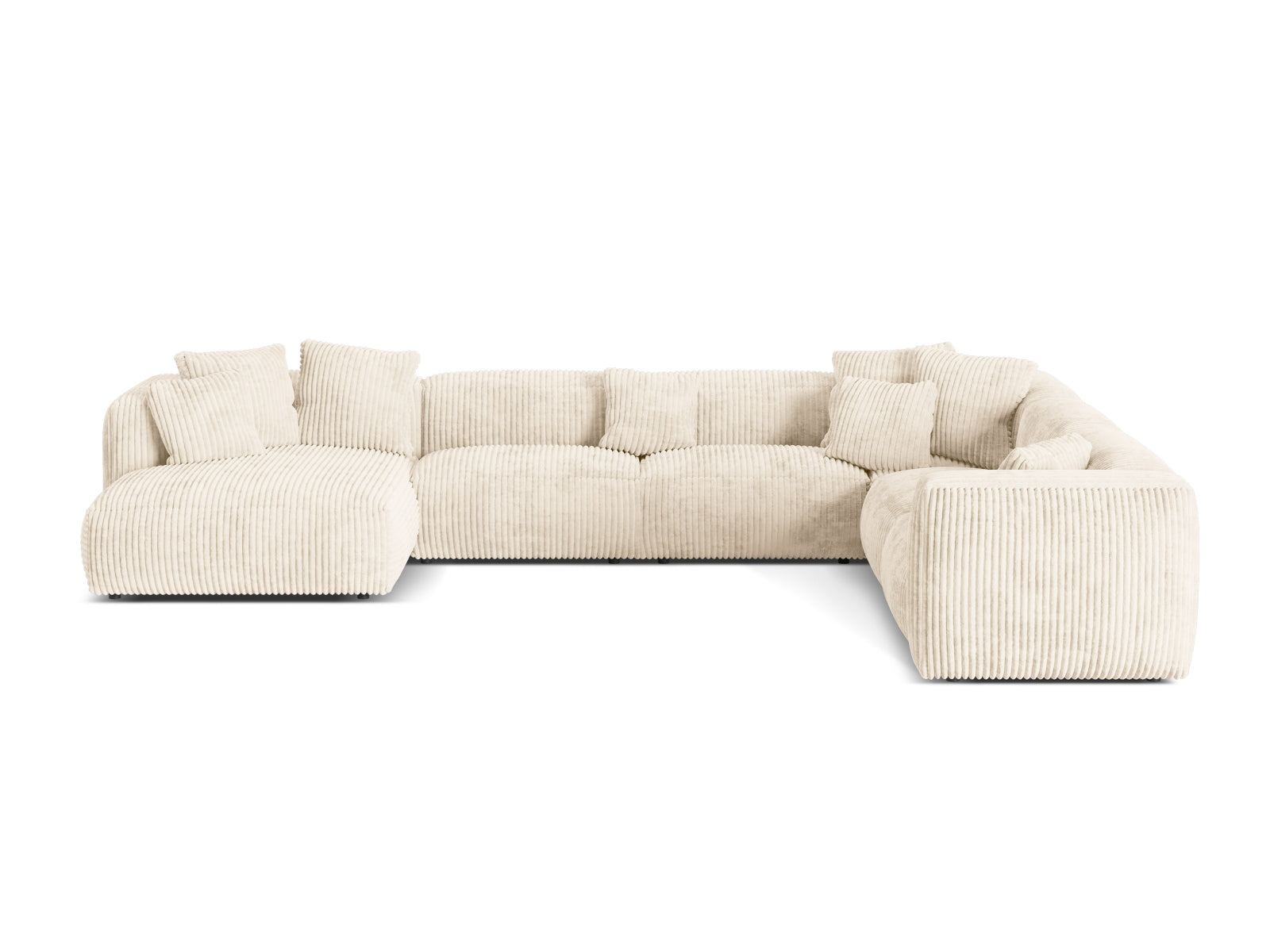 6-Sitzer Ecksofa rechts XL Martina in Light Beige-Tilia präsentiert im Onlineshop von KAQTU Design AG. Ecksofa rechts ist von Micadoni