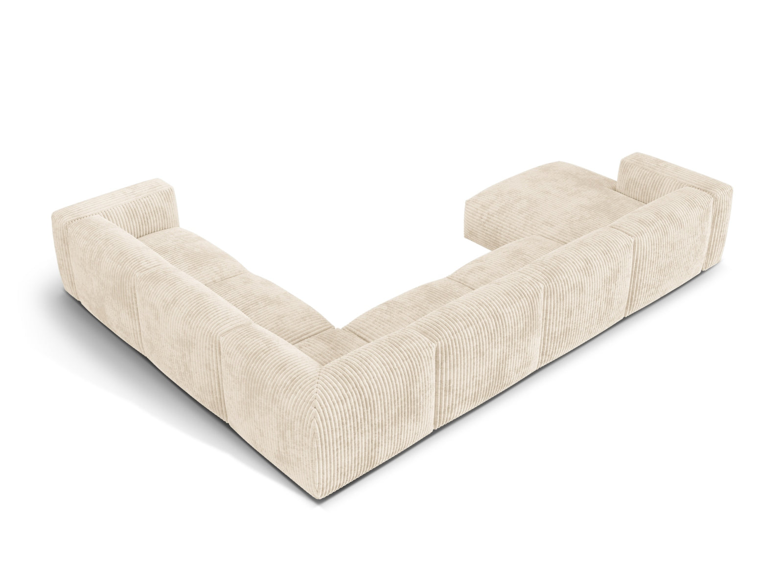 6-Sitzer Ecksofa rechts XL Martina in Light Beige-Tilia präsentiert im Onlineshop von KAQTU Design AG. Ecksofa rechts ist von Micadoni