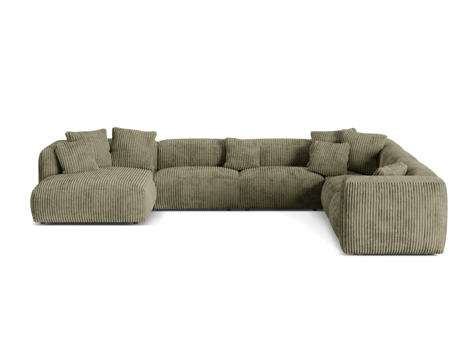 6-Sitzer Ecksofa rechts XL Martina in Moss Green-Tilia präsentiert im Onlineshop von KAQTU Design AG. Ecksofa rechts ist von Micadoni