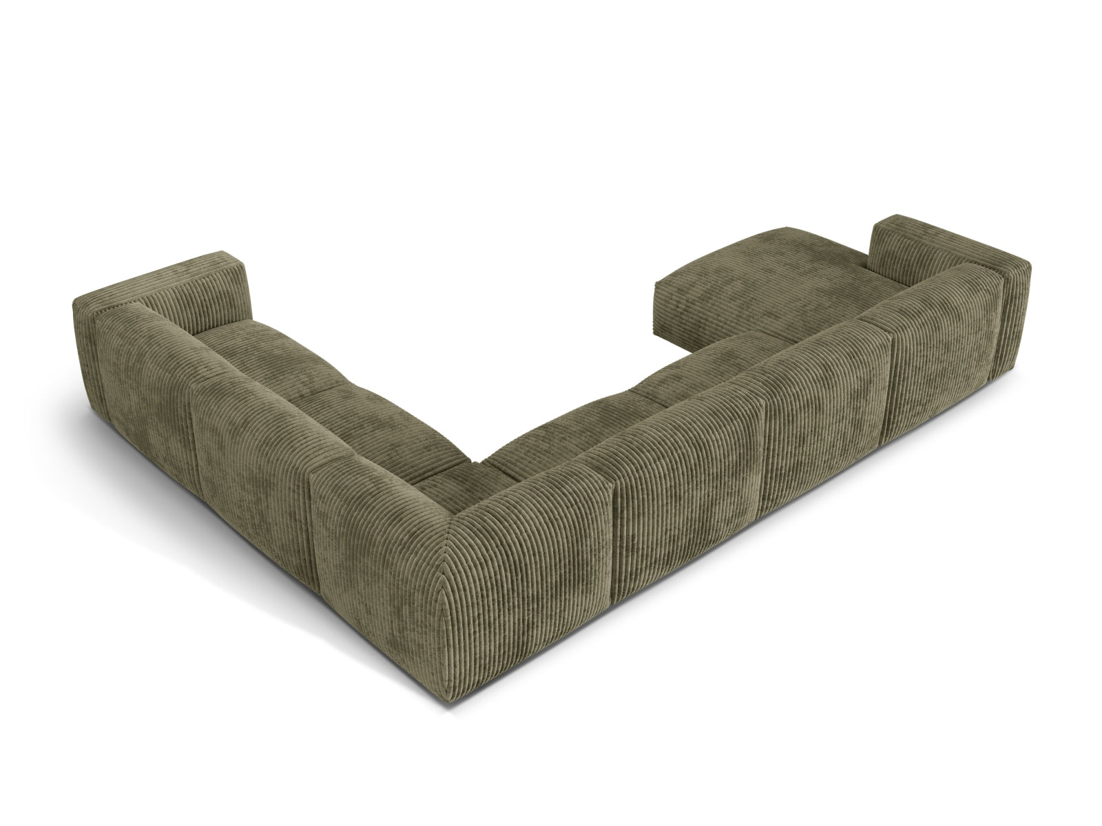 6-Sitzer Ecksofa rechts XL Martina in Moss Green-Tilia präsentiert im Onlineshop von KAQTU Design AG. Ecksofa rechts ist von Micadoni