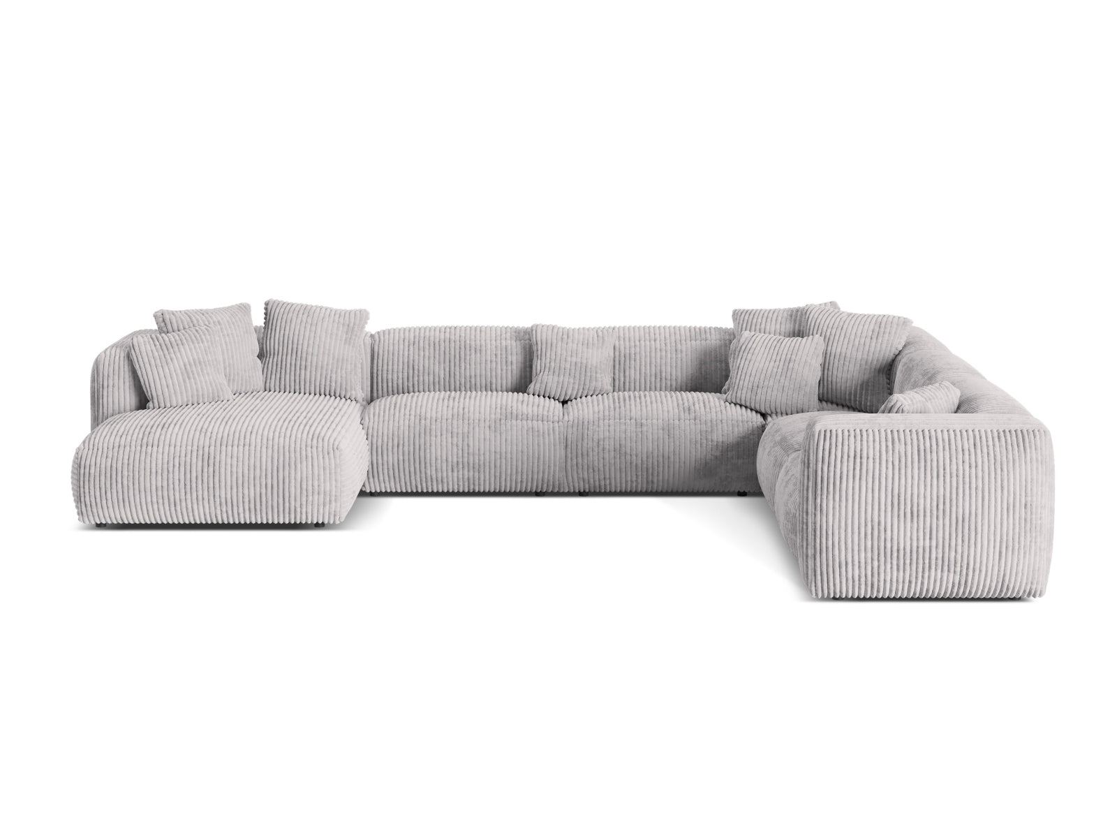 6-Sitzer Ecksofa rechts XL Martina in Light Grey-Tilia präsentiert im Onlineshop von KAQTU Design AG. Ecksofa rechts ist von Micadoni