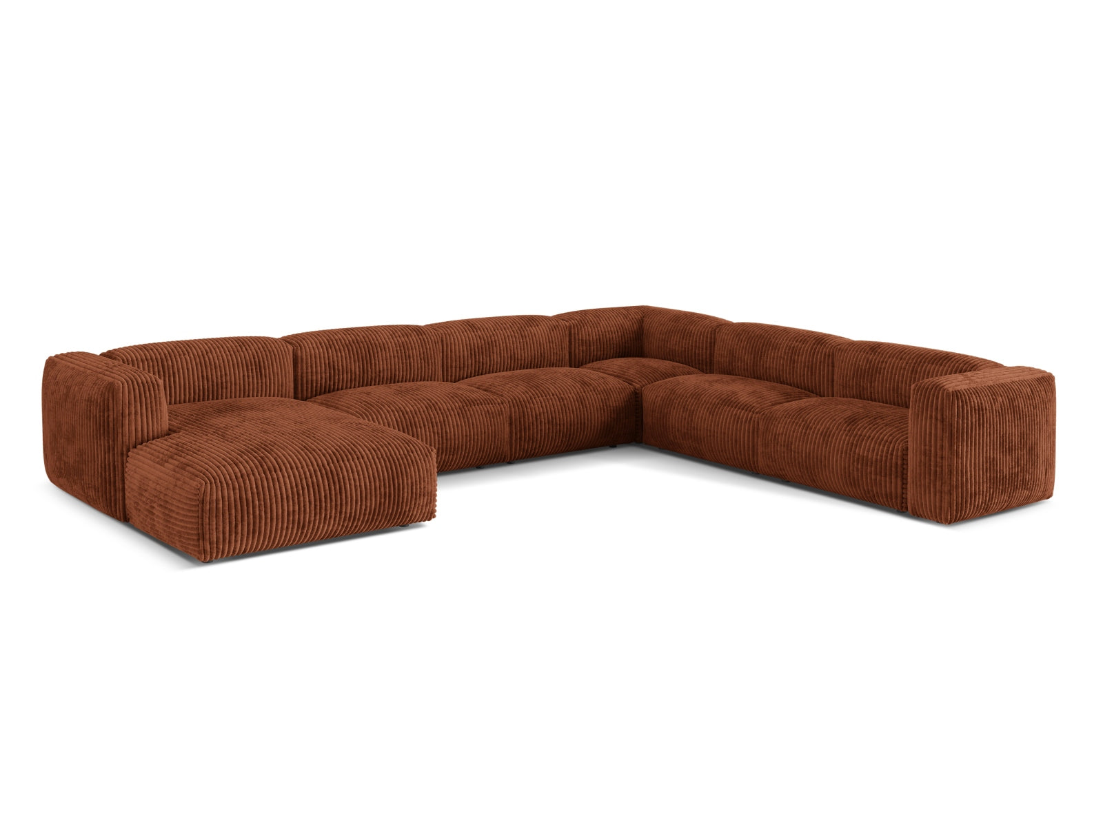 6-Sitzer Ecksofa rechts XL Martina in Brick-Tilia präsentiert im Onlineshop von KAQTU Design AG. Ecksofa rechts ist von Micadoni