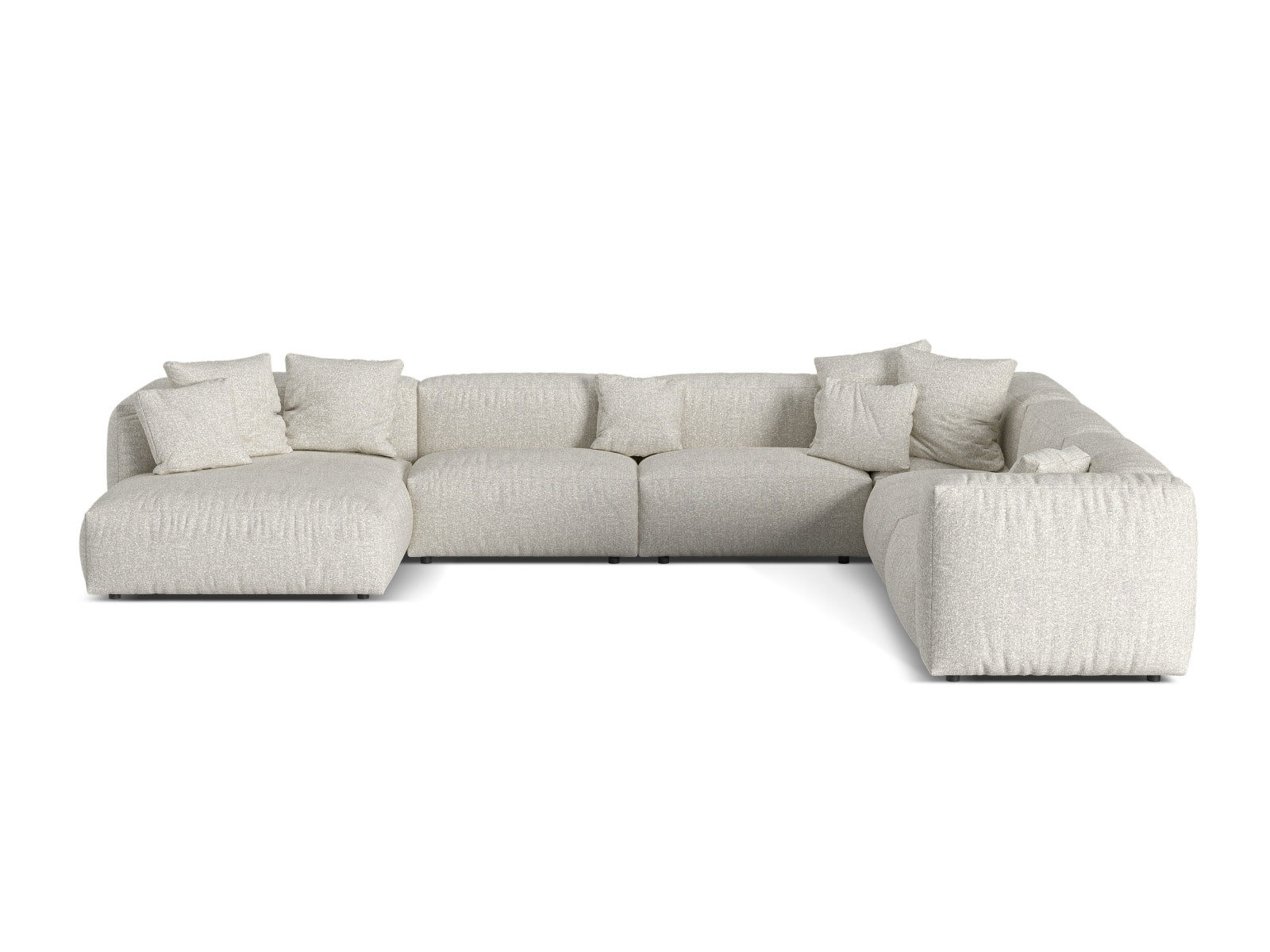 6-Sitzer XL Modular Ecksofa rechts Martina in Grey Beige Melange-Monet präsentiert im Onlineshop von KAQTU Design AG. Ecksofa rechts ist von Micadoni