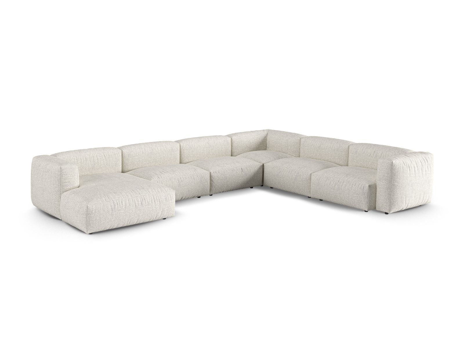 6-Sitzer XL Modular Ecksofa rechts Martina in Grey Beige Melange-Monet präsentiert im Onlineshop von KAQTU Design AG. Ecksofa rechts ist von Micadoni