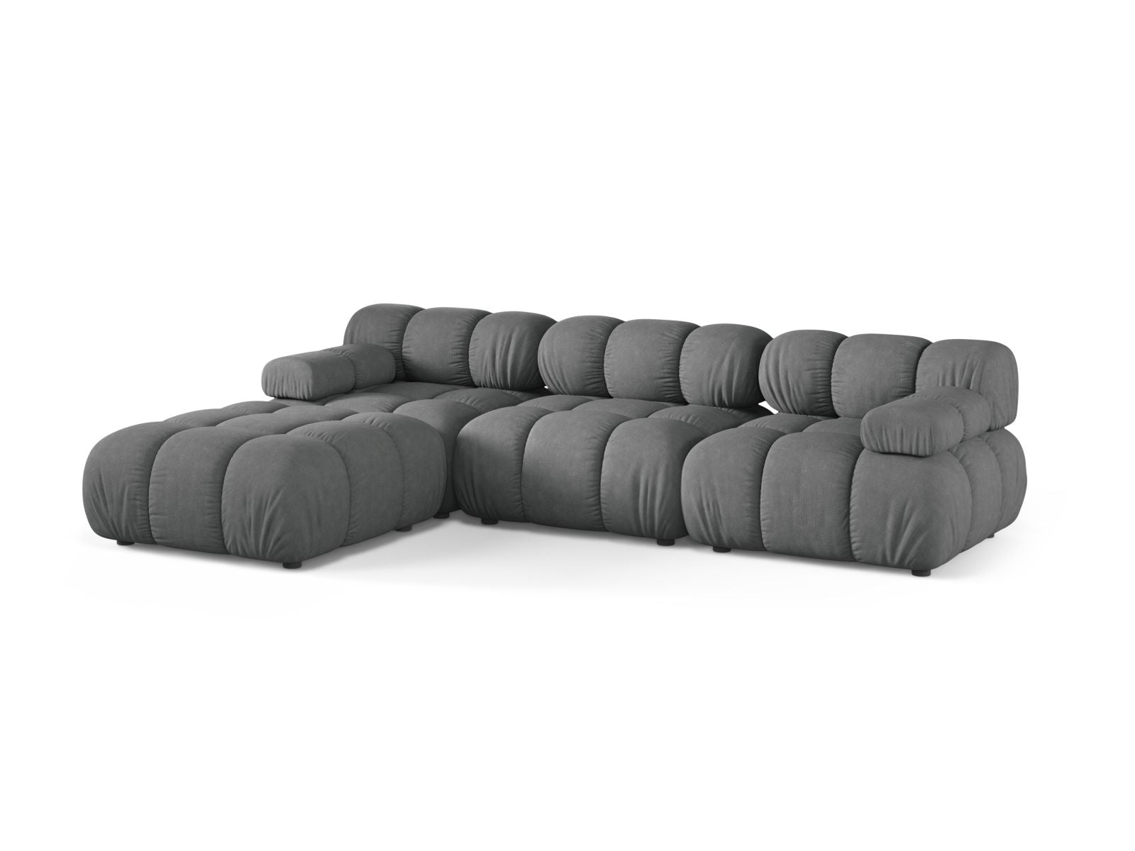 Elegantes 4-Sitzer Sofa Bellis in stilvollem Grau, ideal für moderne Wohnräume, erhältlich bei KAQTU Design AG.
