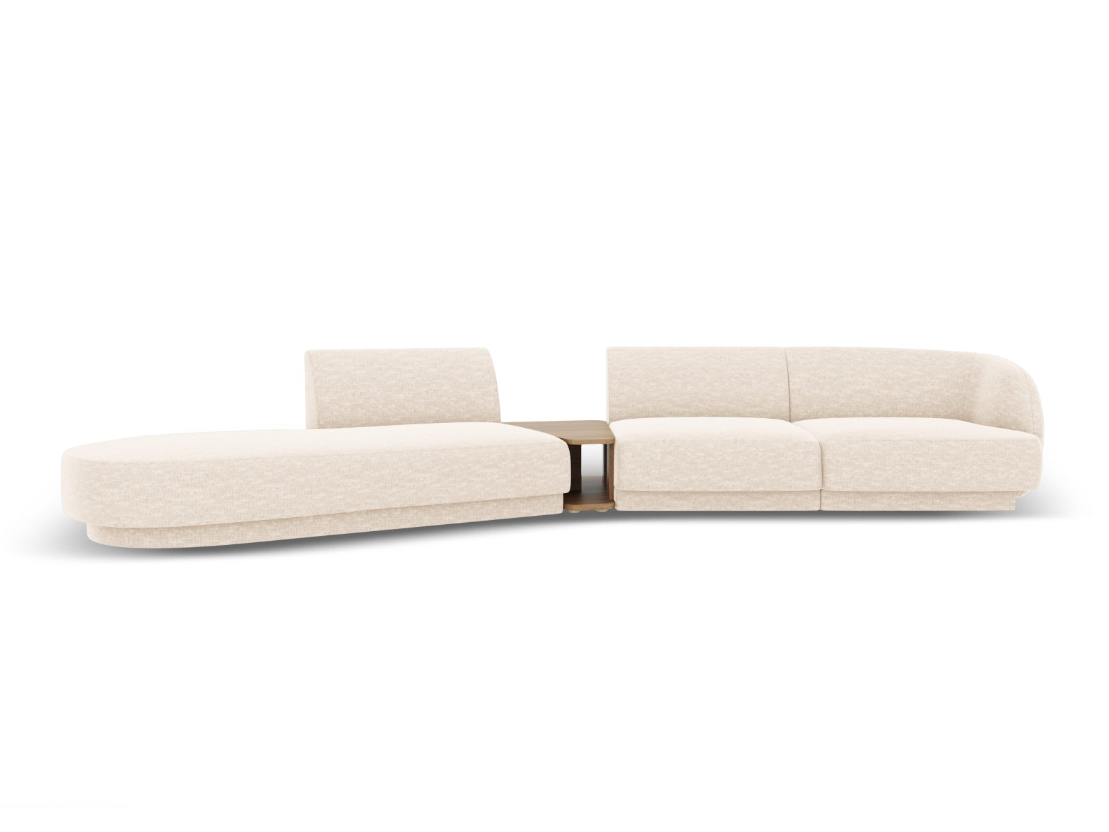 Miley Modulares Sofa links 4 Sitzer in Light Beige präsentiert im Onlineshop von KAQTU Design AG. L-Sofa links ist von Micadoni
