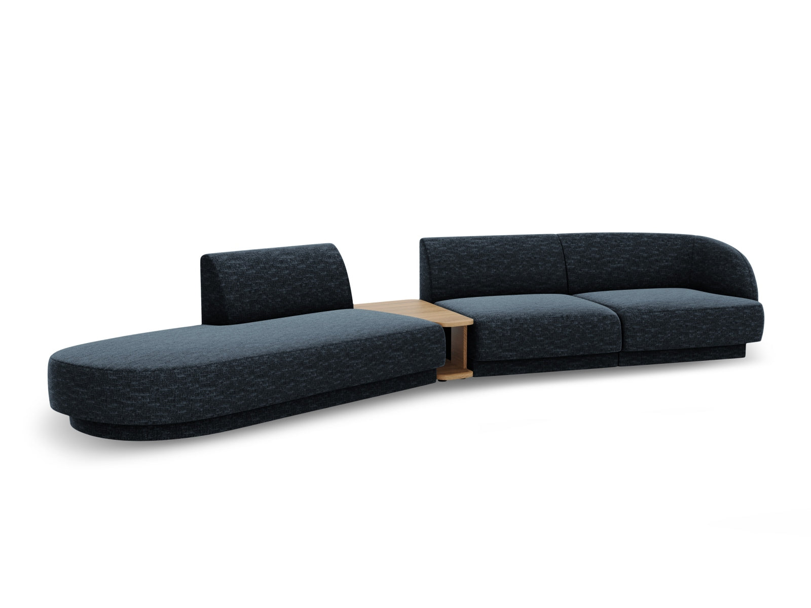 Miley Modulares Sofa links 4 Sitzer in Royal Blue präsentiert im Onlineshop von KAQTU Design AG. L-Sofa links ist von Micadoni