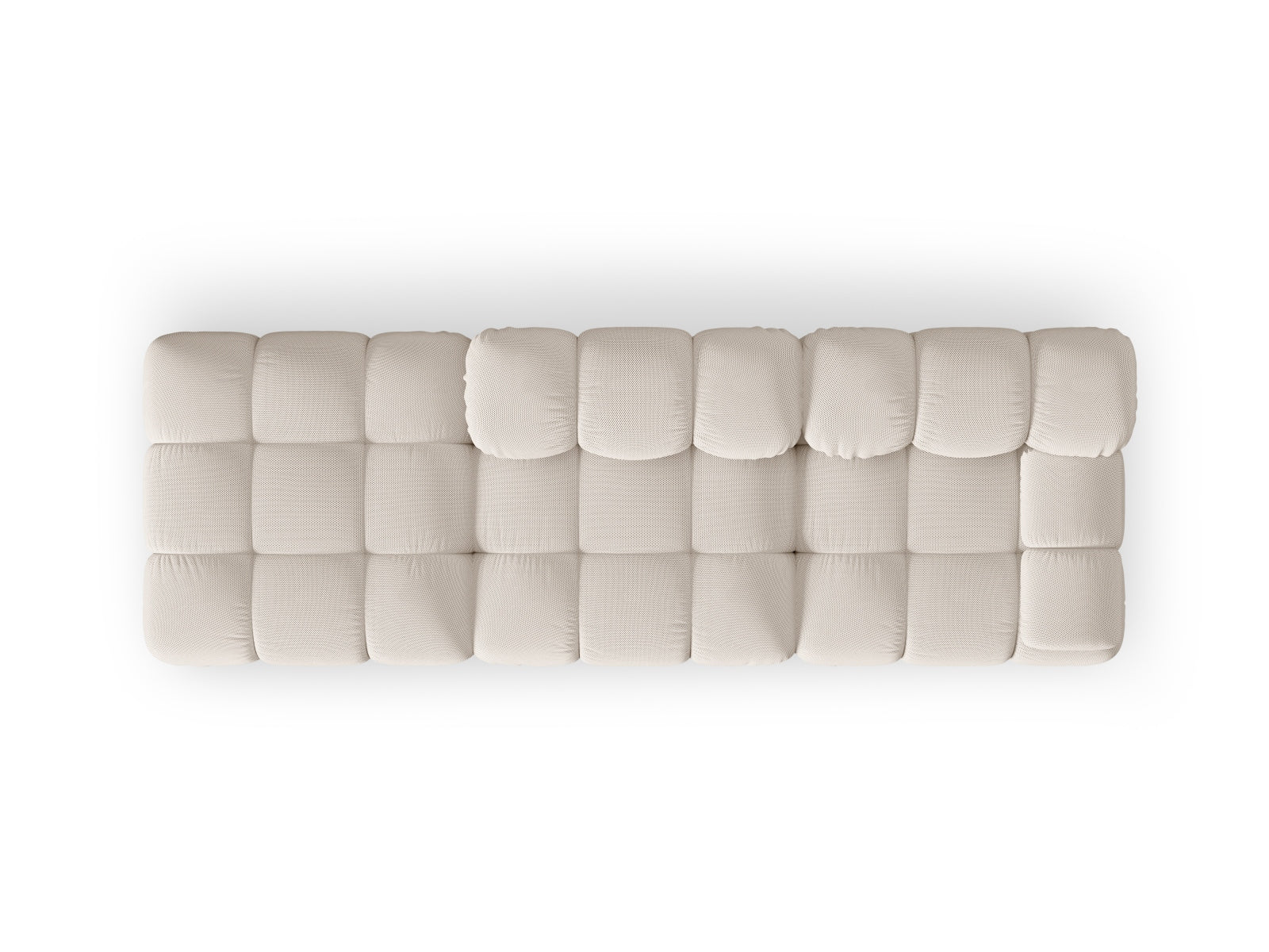 Modulares Bellis Sofa links, 4-Sitzer in sanftem Beige, perfekt für moderne Wohnkonzepte. Hochwertige Verarbeitung von Micadoni.