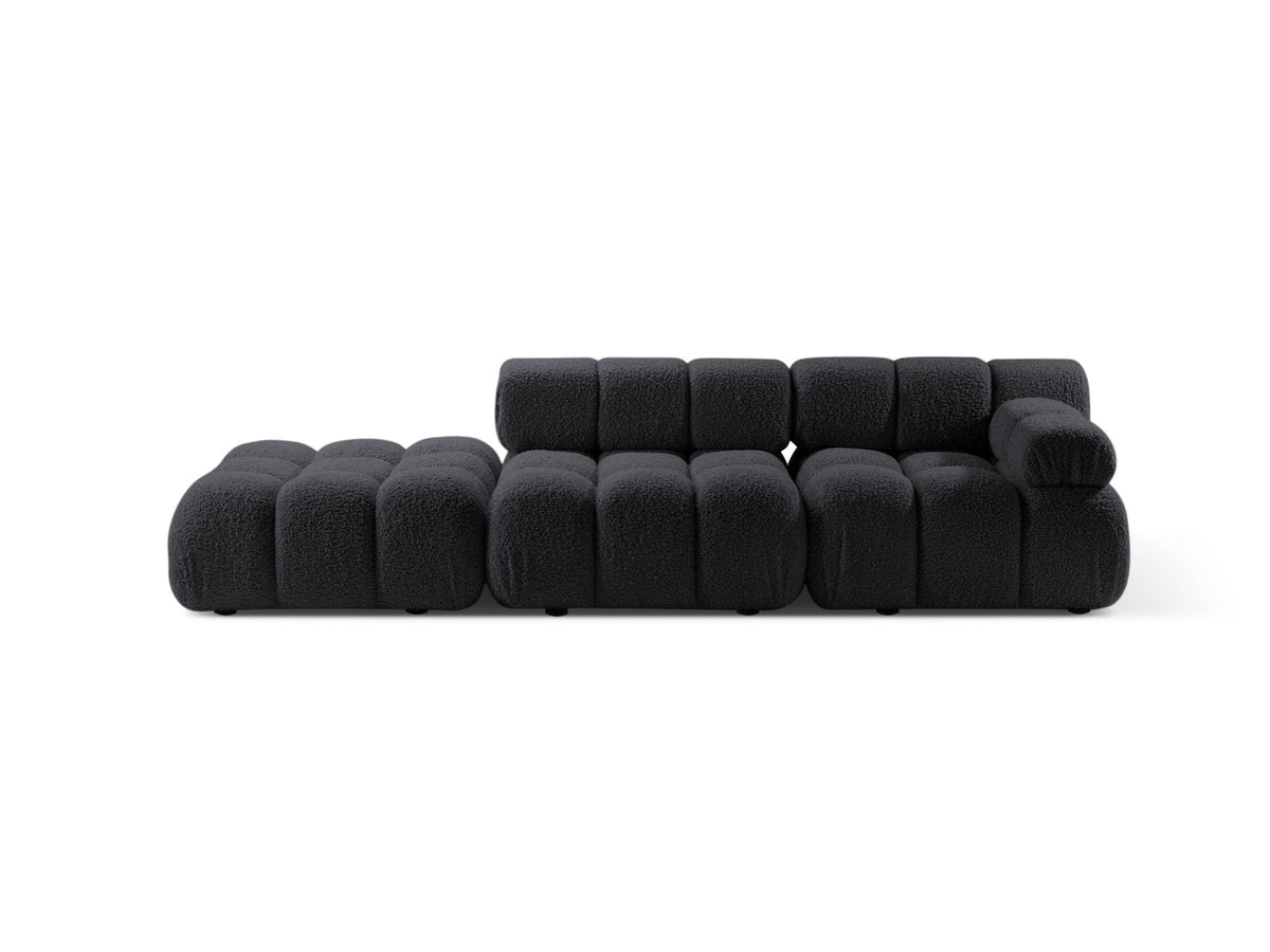 Bellis Boucle modulares Sofa links 4 Sitzer 94cm in Graphite-Rolf präsentiert im Onlineshop von KAQTU Design AG. 4er Sofa ist von Micadoni